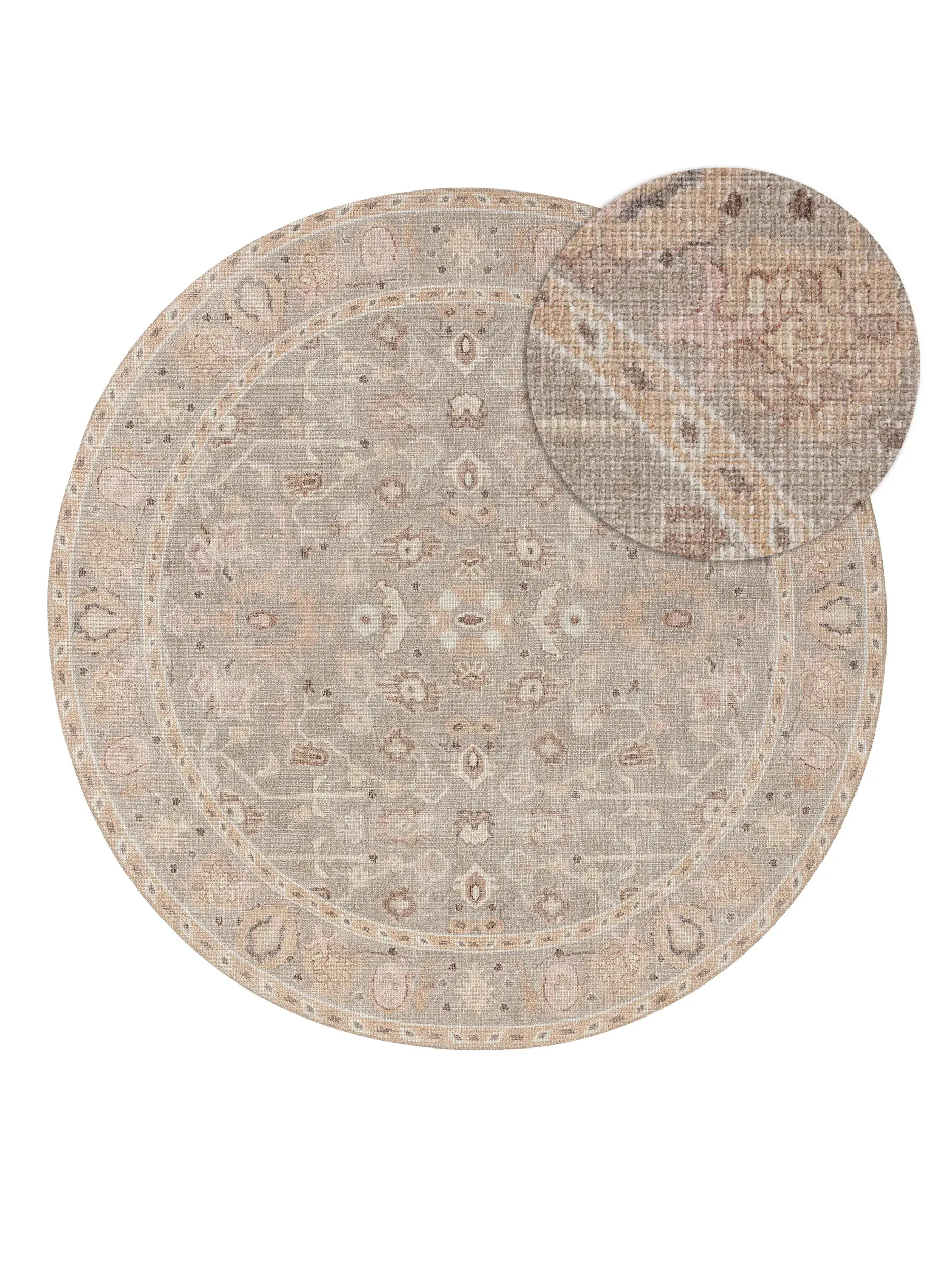 Rug made of 50% Polyester, 50% Polycotton in Beige with a 50% Polyester, 50% Polycotton high pile by benuta Nest