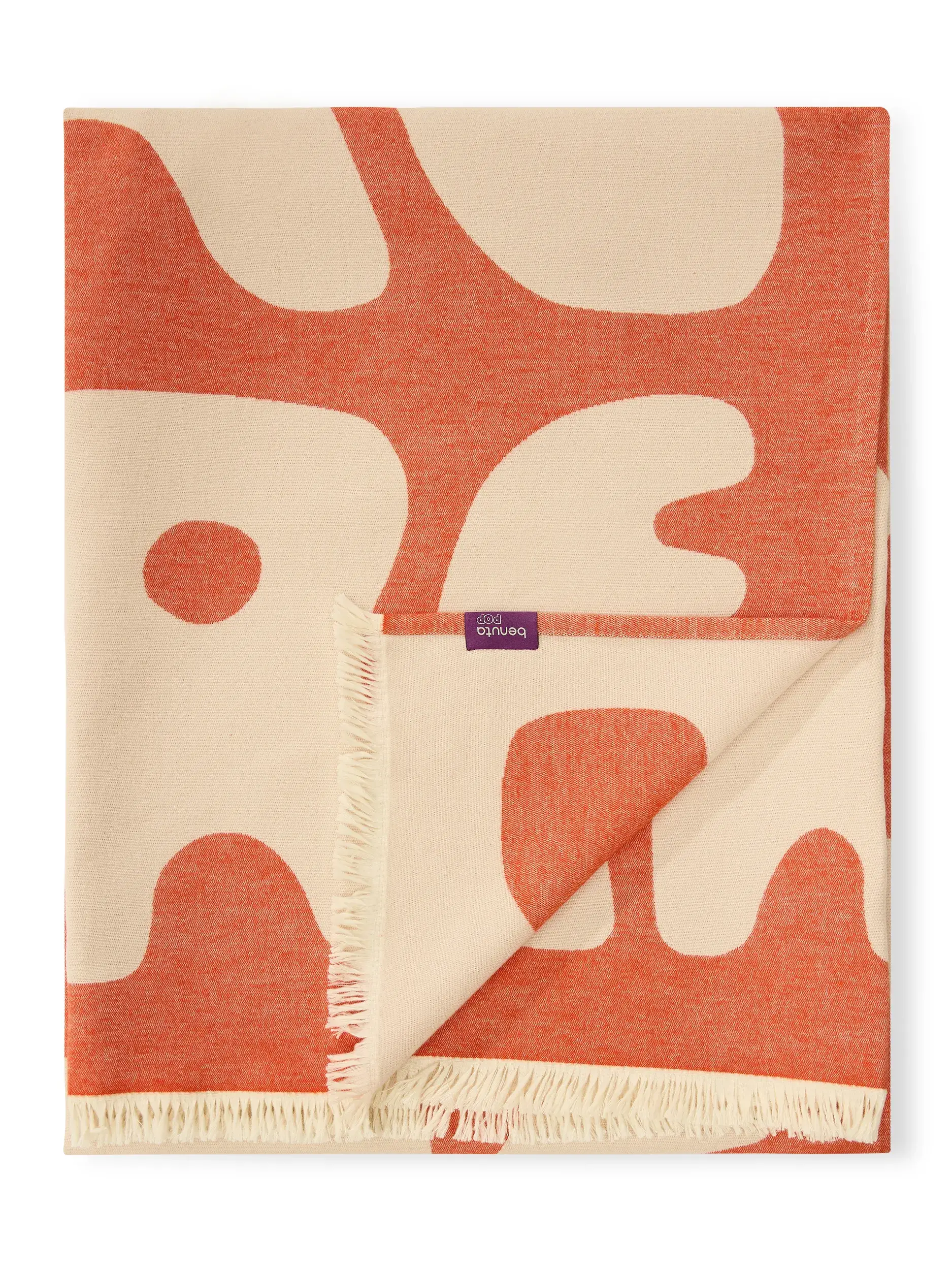 Baumwolldecke Jacky Rot von benuta Pop