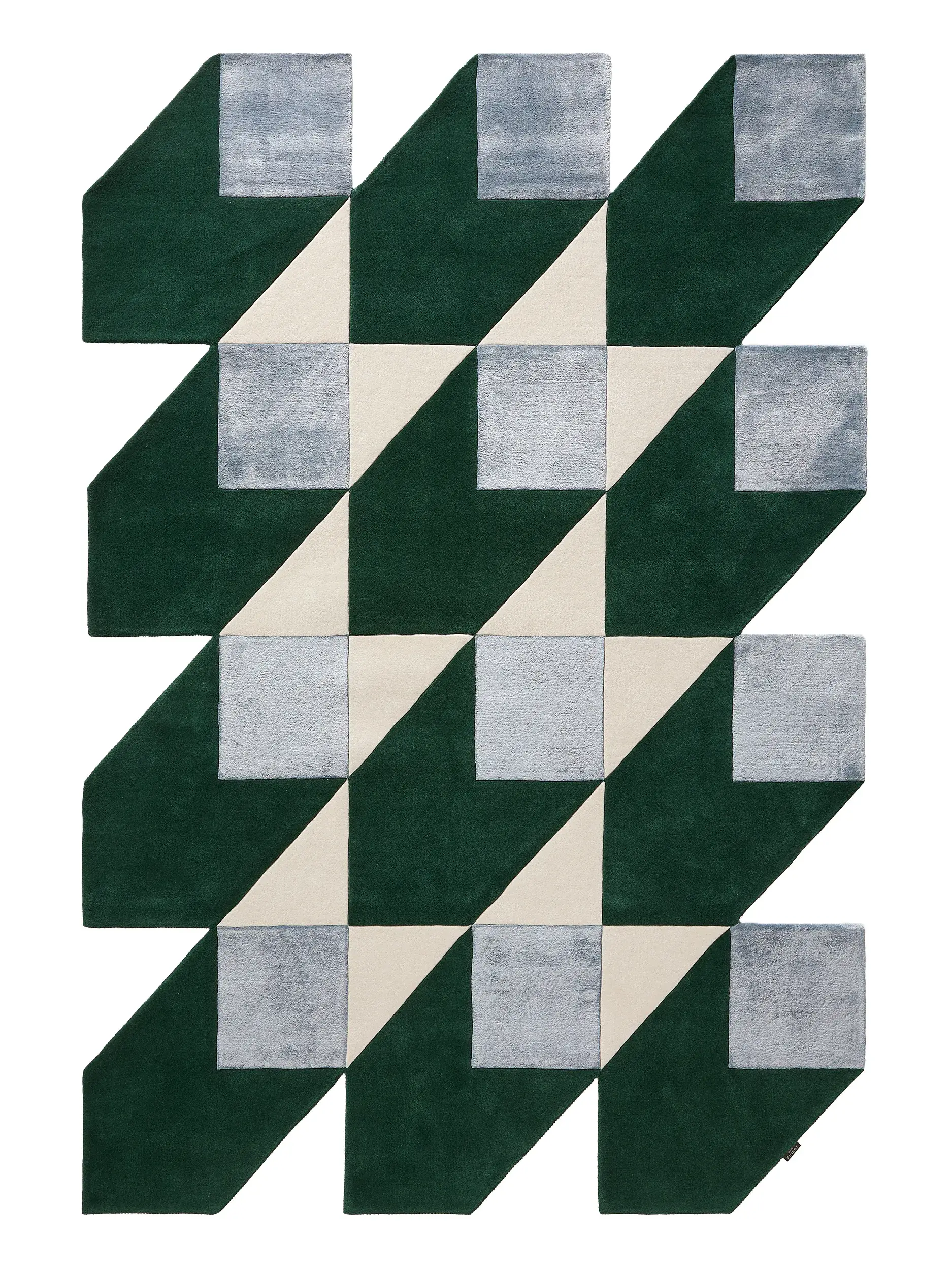 Dywan Cubes niebiesko-zielony von 