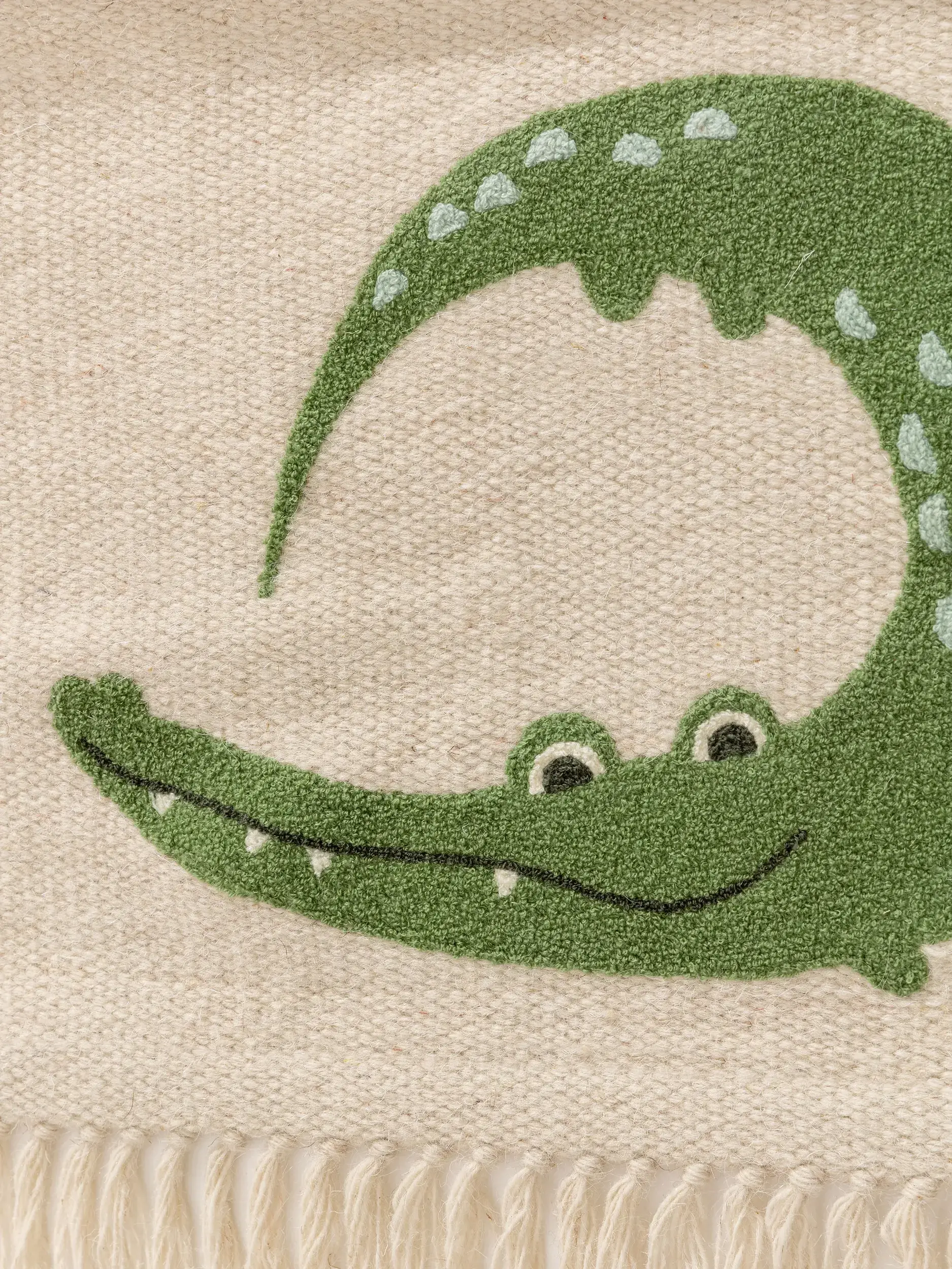 Decorazione per pareti Savannah Verde in Designanimale-ontwerp van 75% Lana, 20% Cotone, 5% Poliacrilico door Lytte