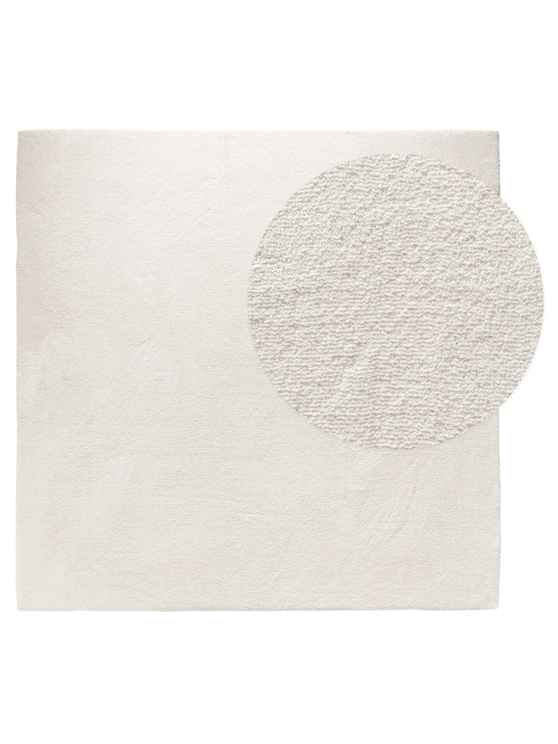 Rug made of 100% Polypropylen in Weiß with a 100% Polypropylen high pile by benuta Nest