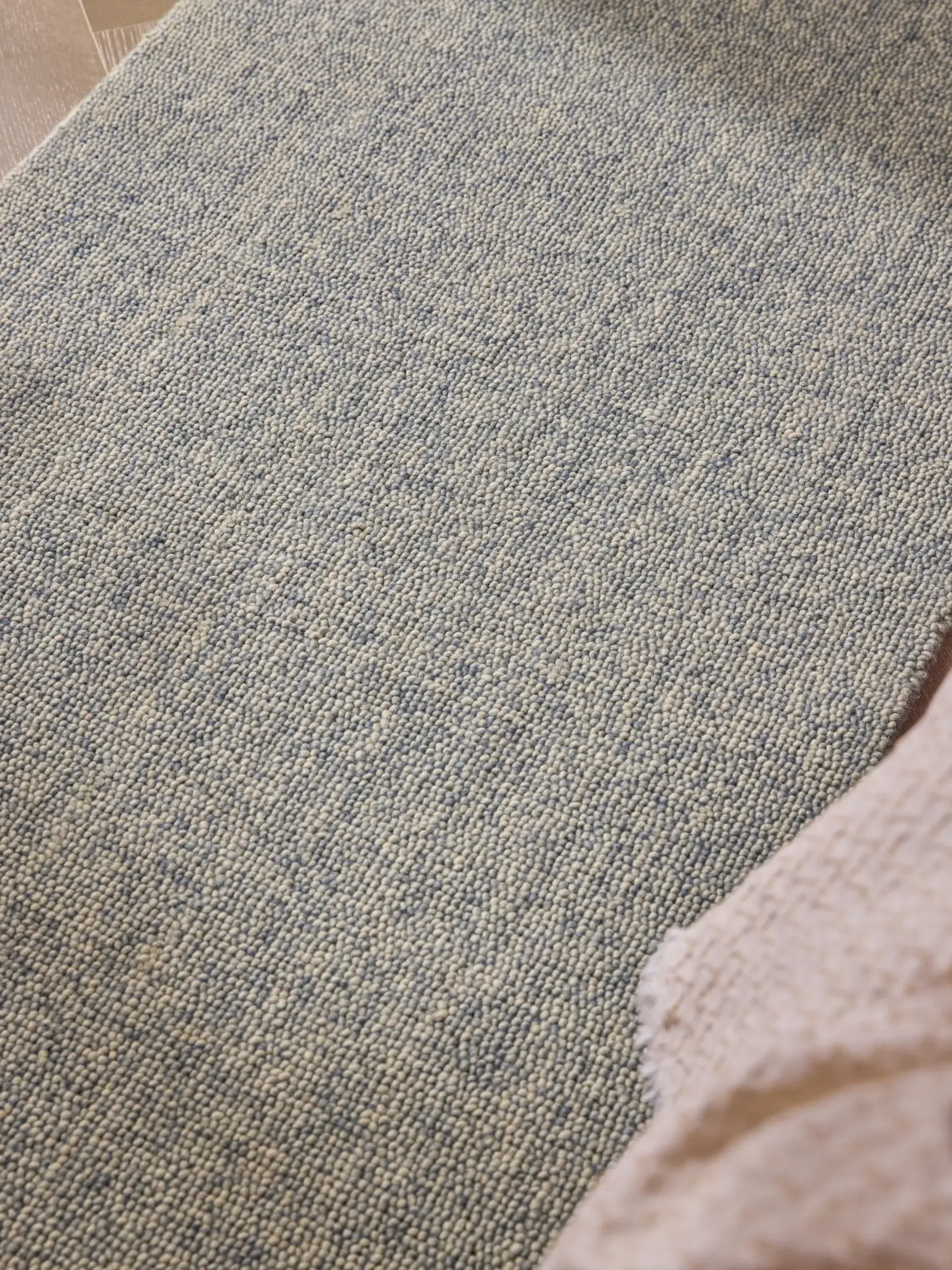 Teppich Imke aus 80% Wolle, 20% Baumwolle in Blau von benuta Pure