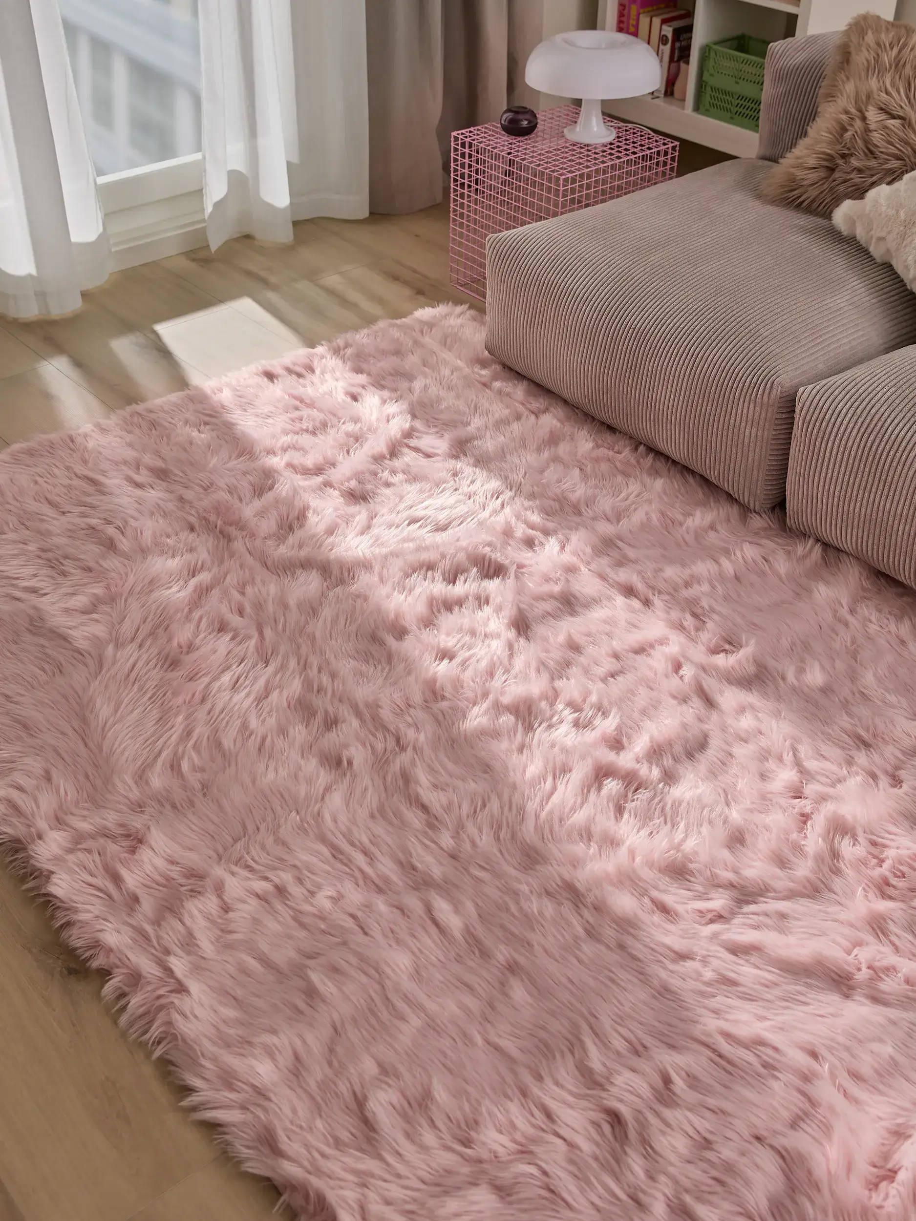 Koberec z 70% Polyacryl, 30% Polyester v Rosa s vlasem výšky 70% Polyacryl, 30% Polyester od benuta Pop
