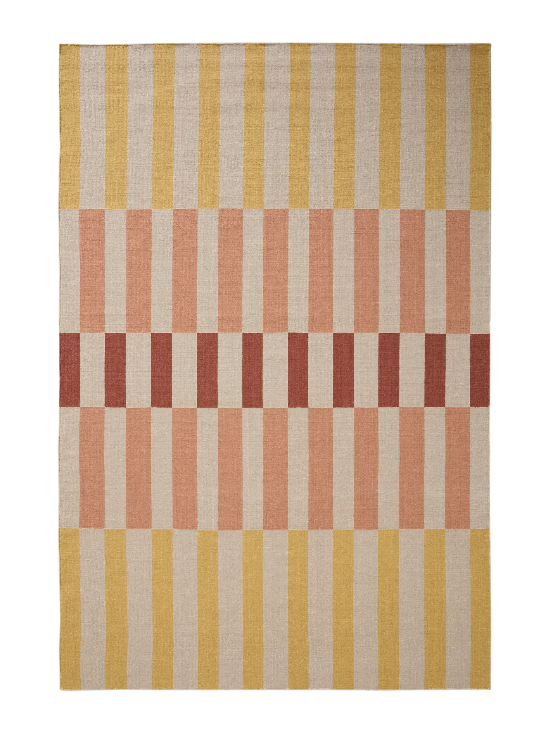 Tappeto a tessitura piatta Judith Multicolor/Giallo di 