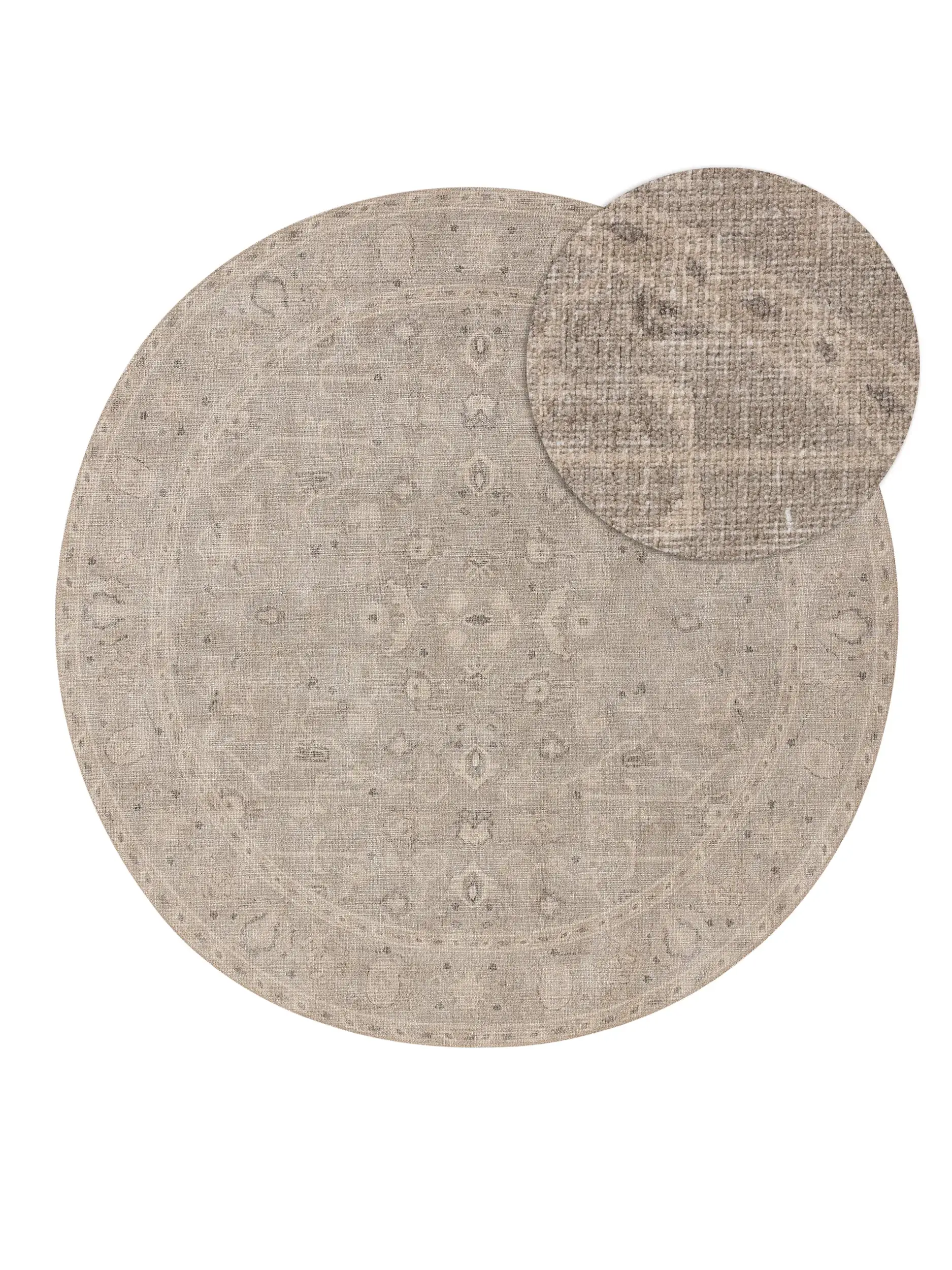 Teppich aus 50% Polyester, 50% Polycotton in Grau mit 50% Polyester, 50% Polycotton hohem Flor von benuta Nest