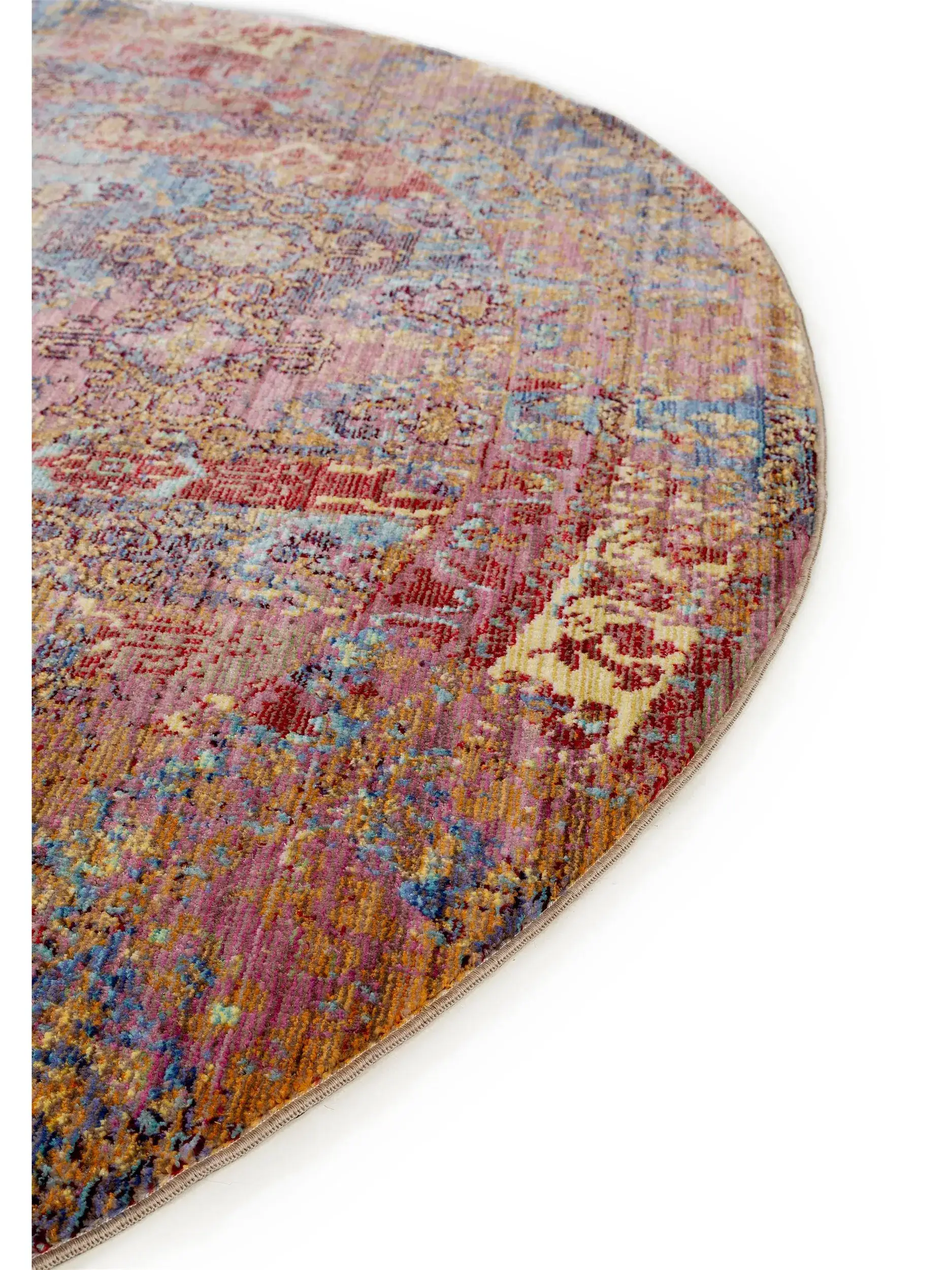 Teppich aus 100% Polyester in Multicolor mit 100% Polyester hohem Flor von benuta