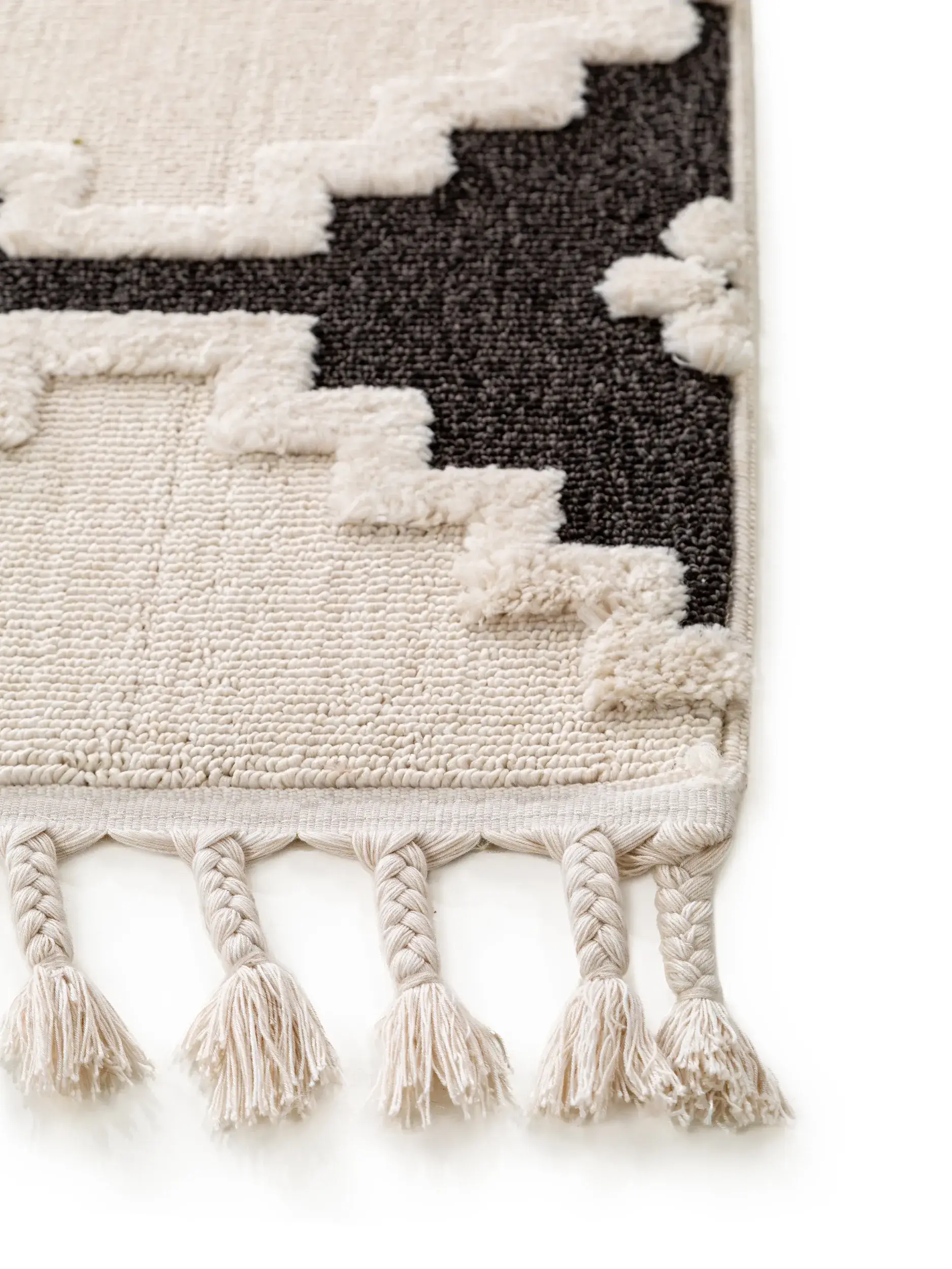 Tapijt van 100% Polyester in Beige met een 100% Polyester hoge pool van benuta POP