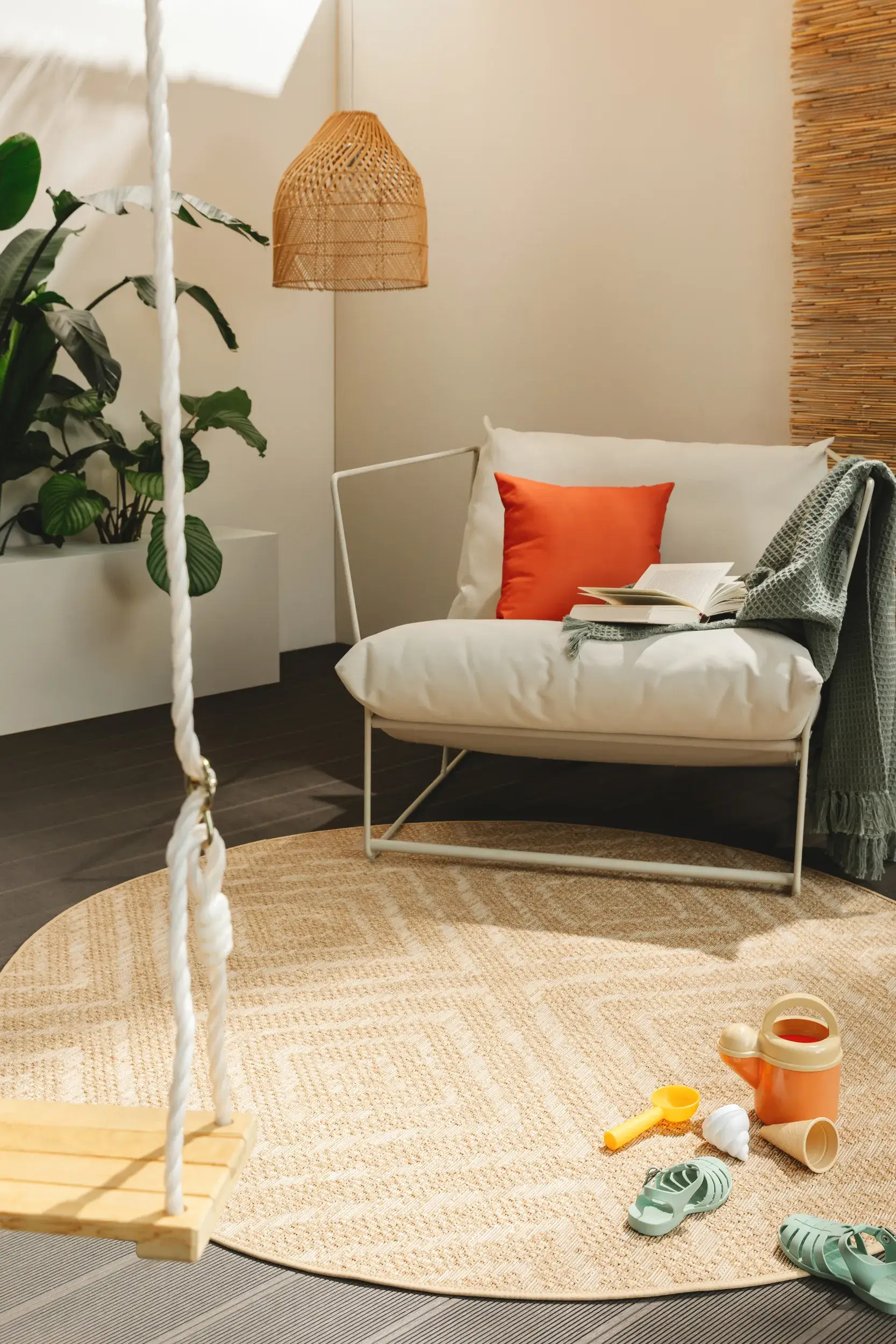 Tapis en 100% Polypropylène en Marron avec une pile de 100% Polypropylène de hauteur de benuta nest