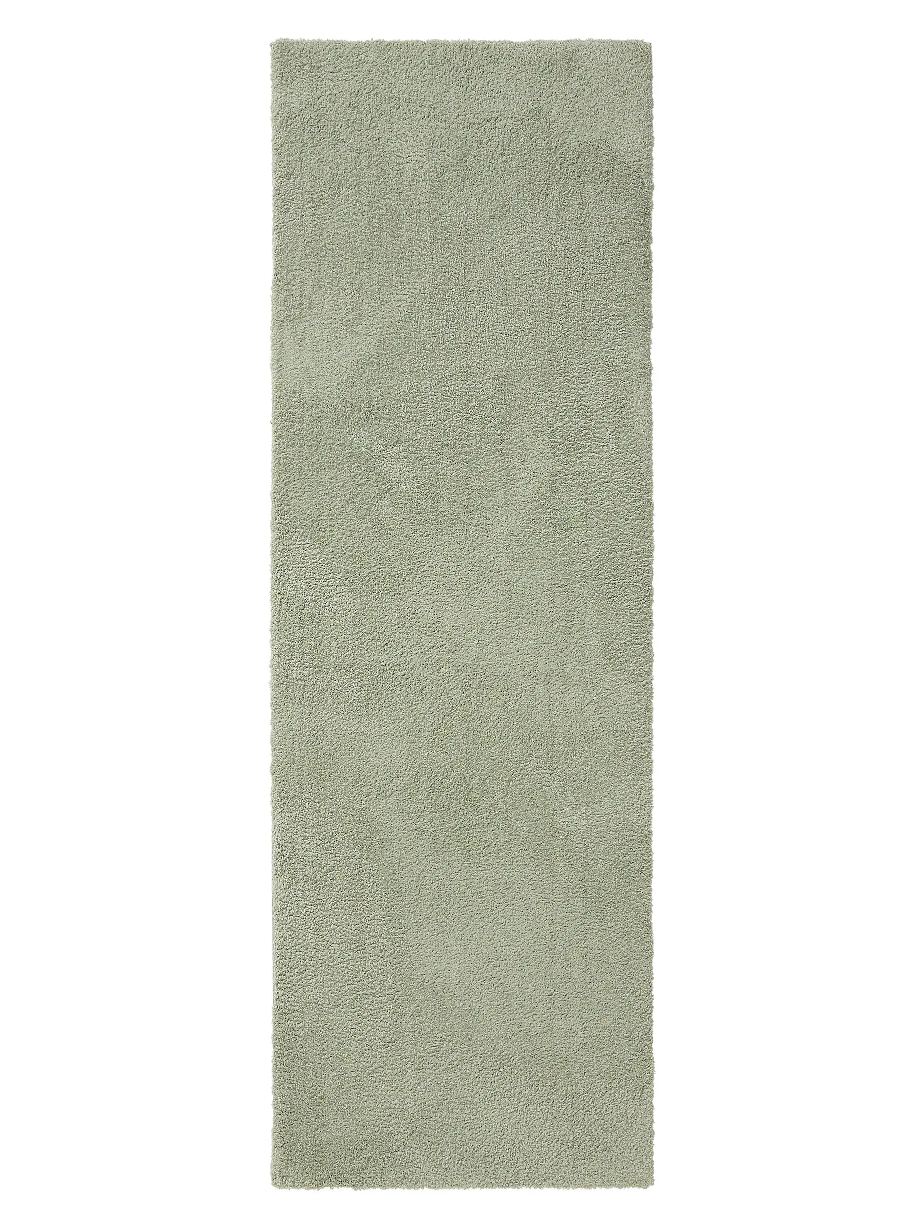 Teppich aus 100% Polyester (Microfiber) in Grün mit 100% Polyester (Microfiber) hohem Flor von benuta Nest