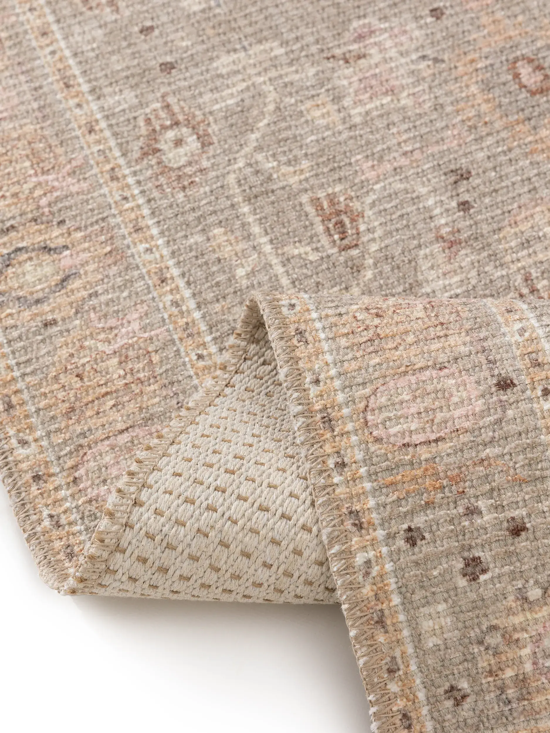 Rug made of 50% Polyester, 50% Polycotton in Beige with a 50% Polyester, 50% Polycotton high pile by benuta Nest