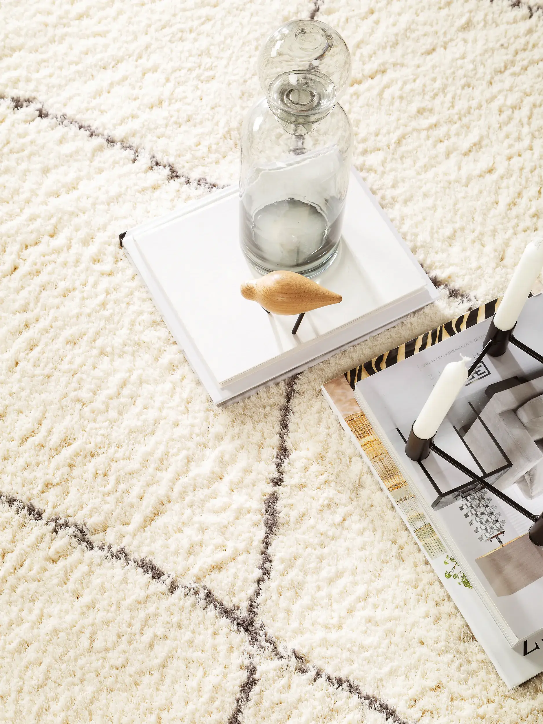 Teppe av 100% Polyester (Microfiber) i Beige med 100% Polyester (Microfiber) høy lugg fra benuta Nest