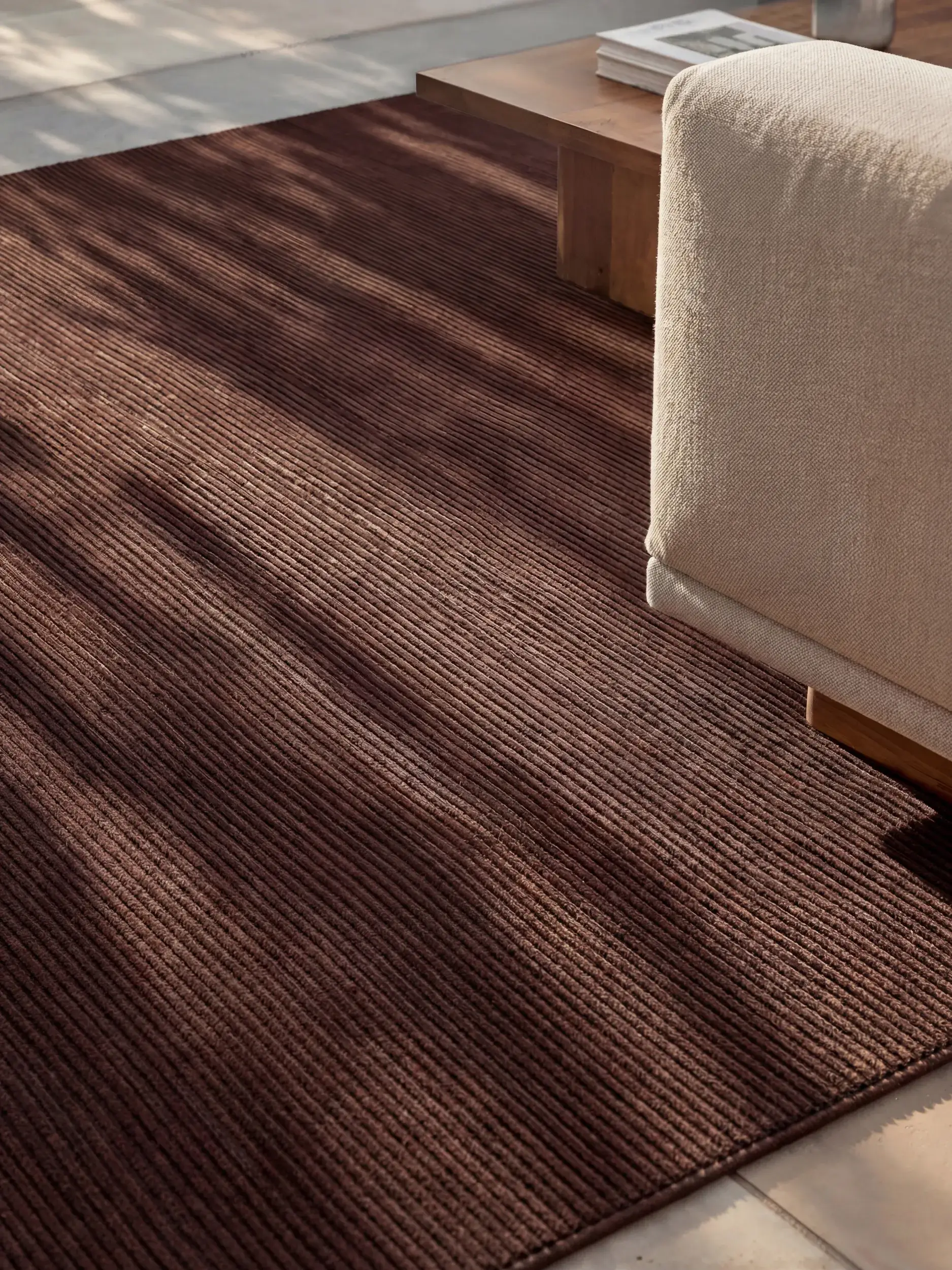 Teppich Arvea aus 100% Polyester (recyceltes PET) in  von benuta Pure