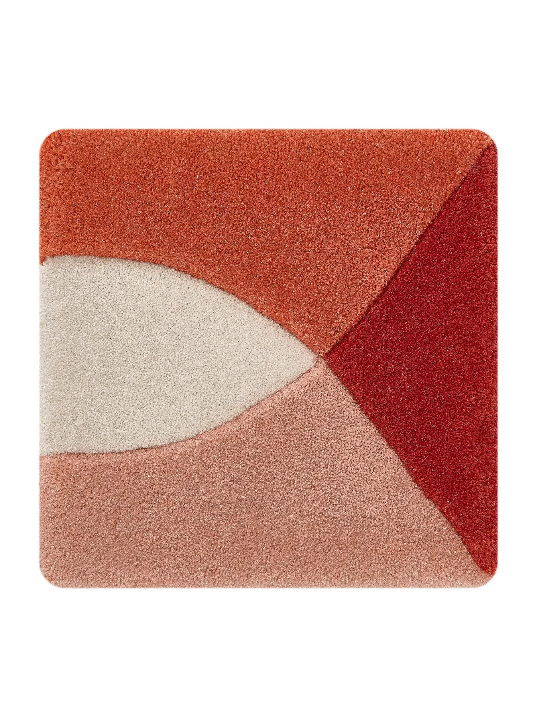 Rug Nio made of 100% Wool (from New Zealand) in Red by benuta Finest