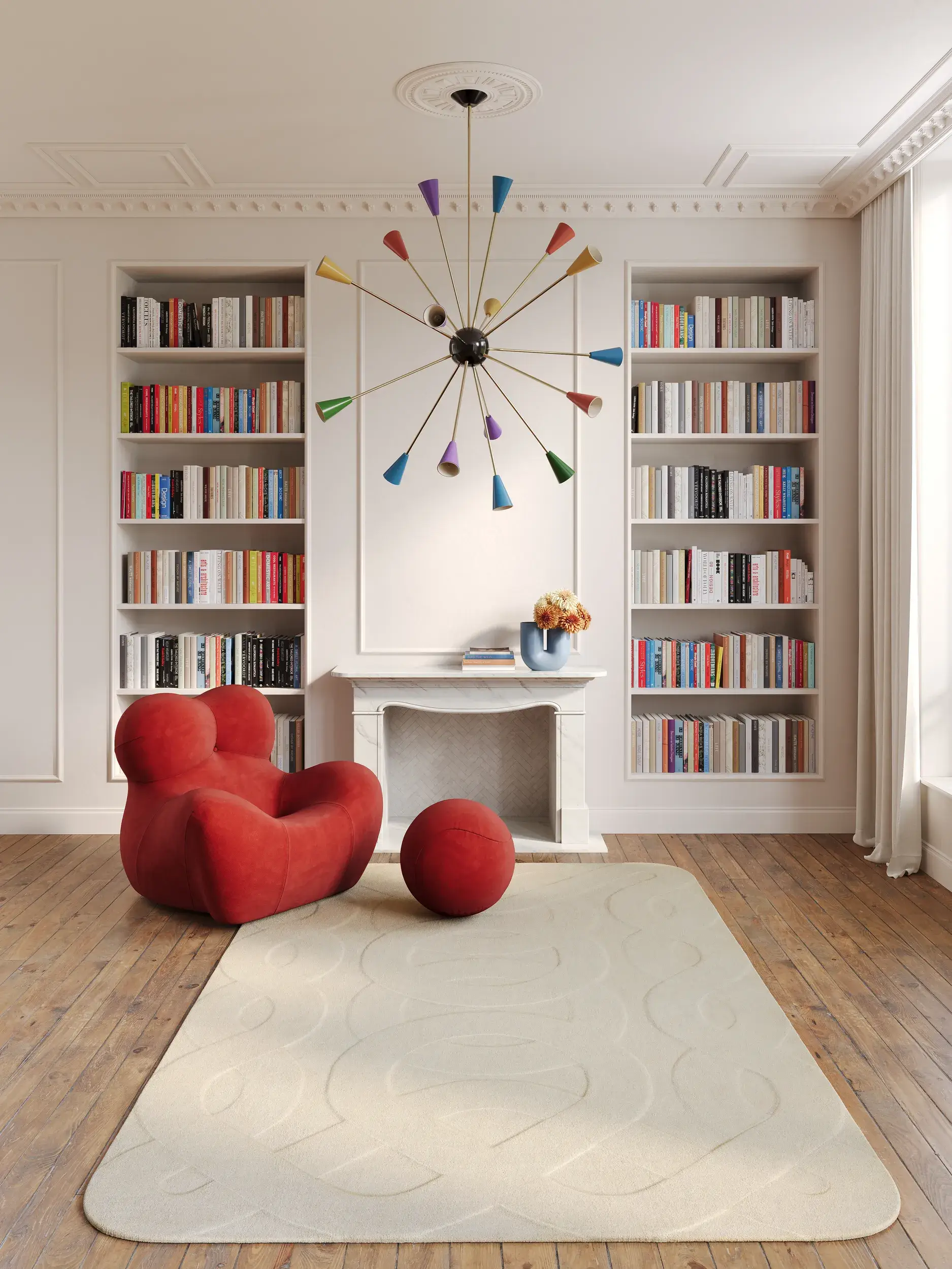 Teppich aus 100% Wolle (aus Neuseeland) in Beige mit 100% Wolle (aus Neuseeland) hohem Flor von benuta Finest