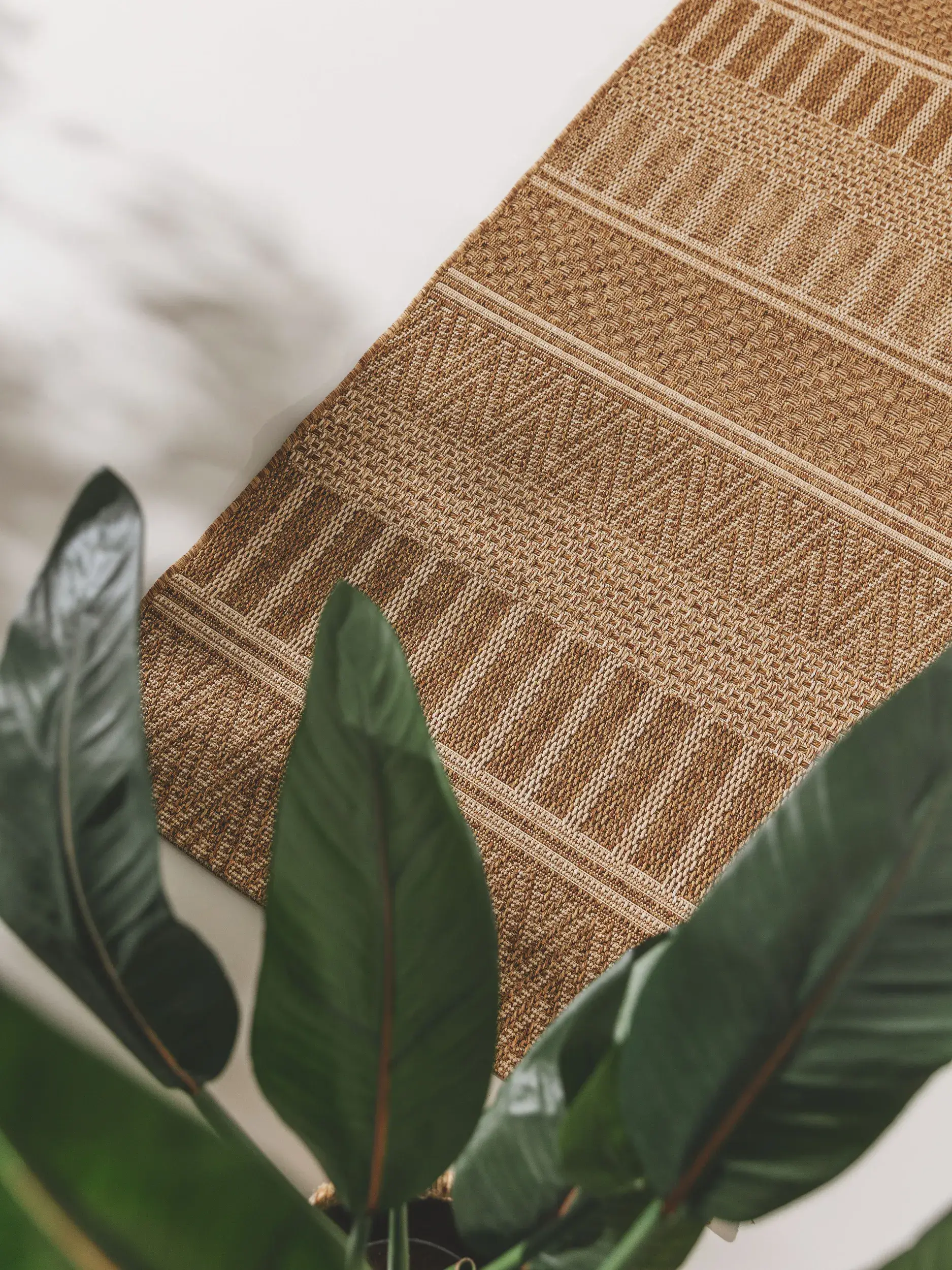 Rug made of 100% Polypropylen in Brown with a 100% Polypropylen high pile by benuta Nest