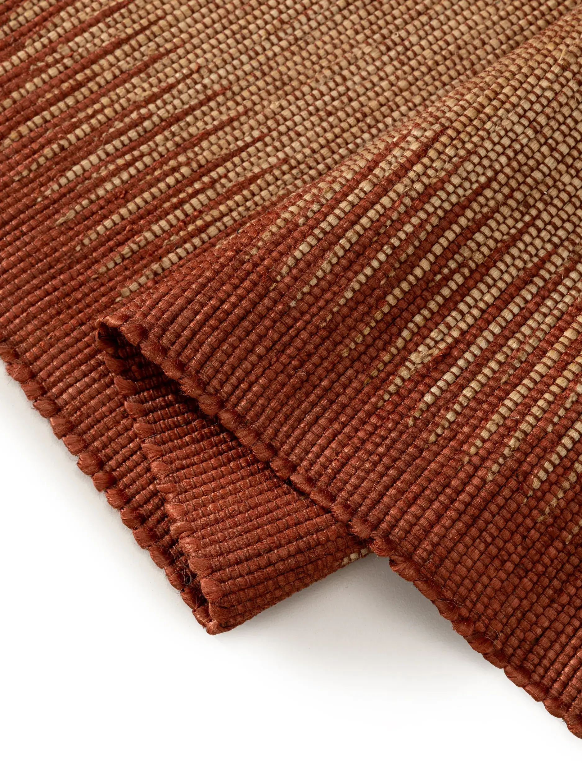 Rug made of 79% Jute, 21% Baumwolle in Braun with a 79% Jute, 21% Baumwolle high pile by benuta Pure