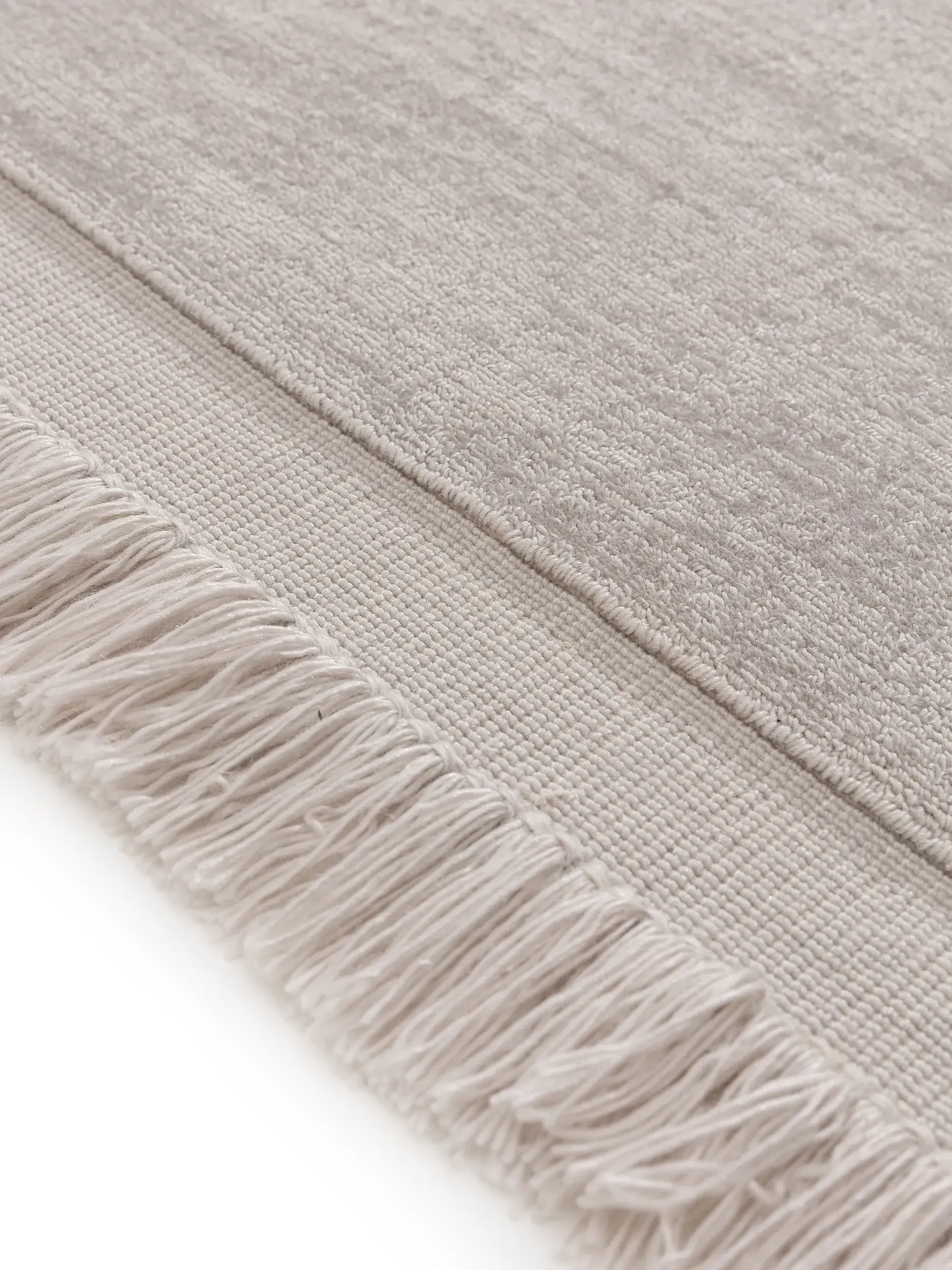 Teppich Jade aus 80% Polyester, 20% Baumwolle in Grau von benuta Pure