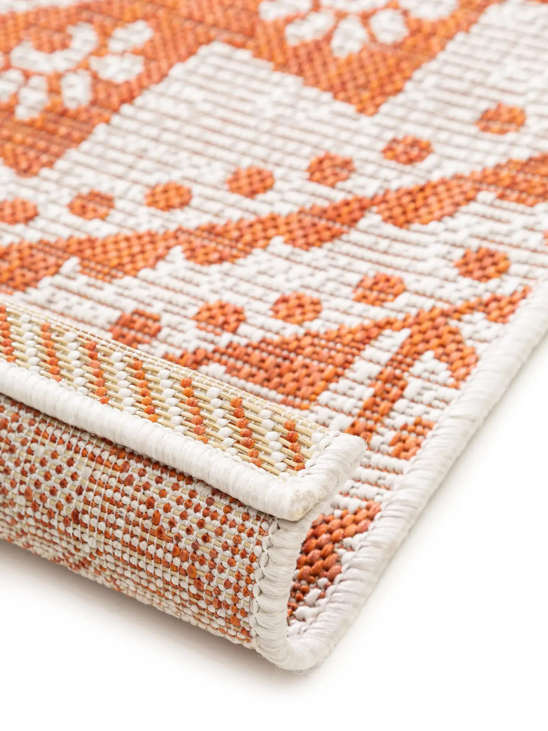 Rug made of 100% Polypropylen in Orange with a 100% Polypropylen high pile by benuta Nest