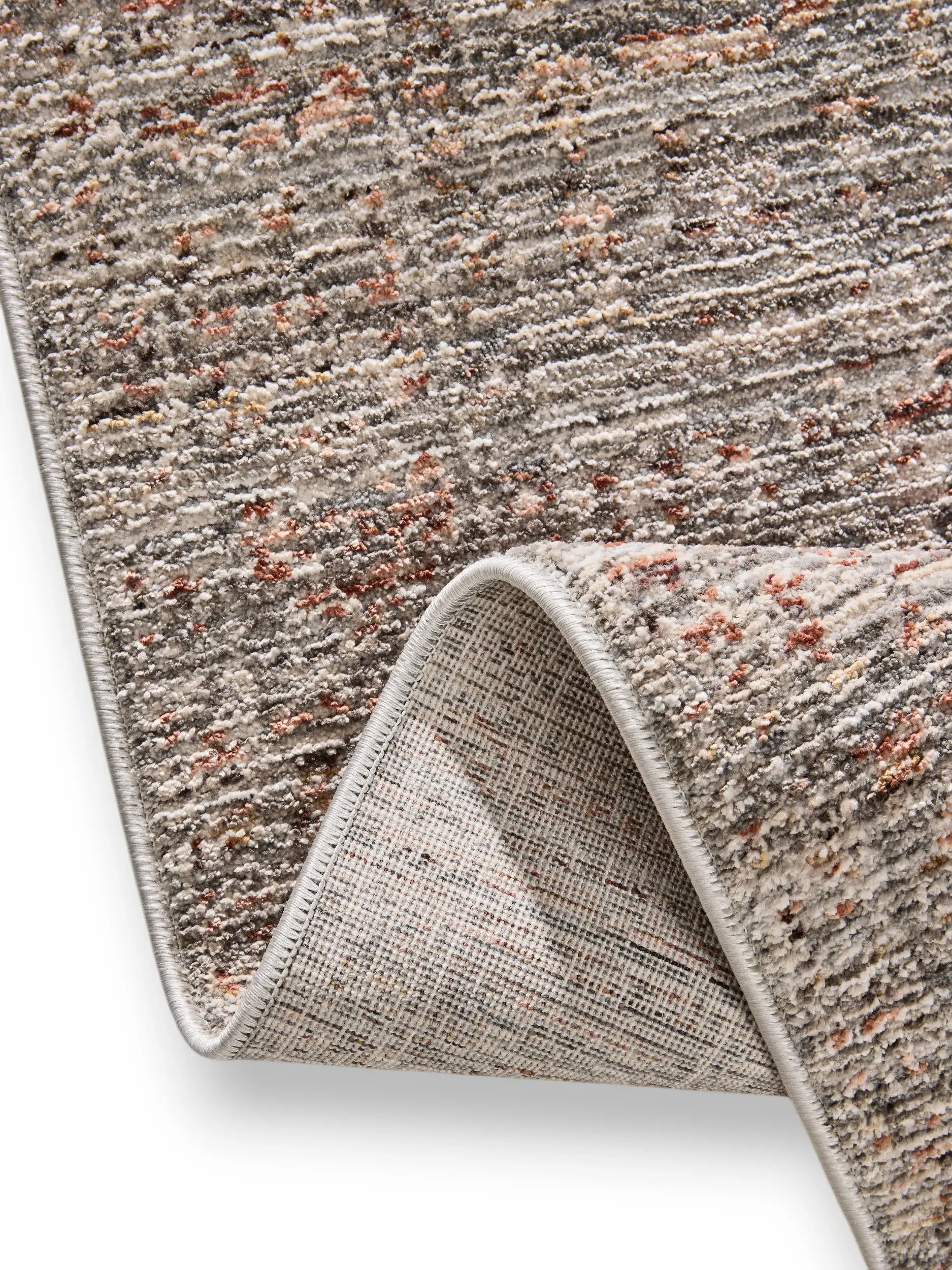 Rug made of 100% Polyester in Grey with a 100% Polyester high pile by benuta Nest