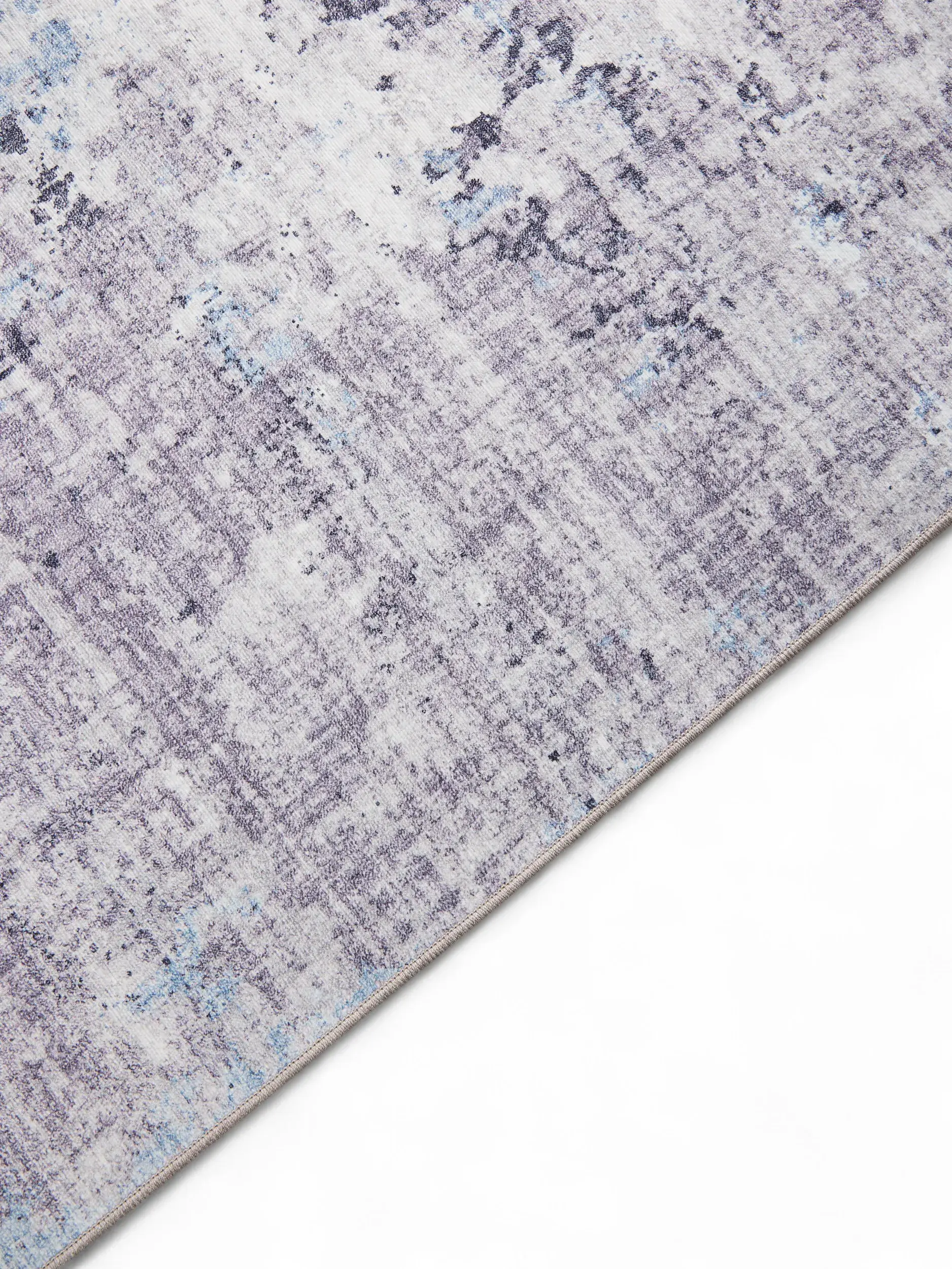 Teppich aus 100% Polyester in Grau mit 100% Polyester hohem Flor von benuta Pop