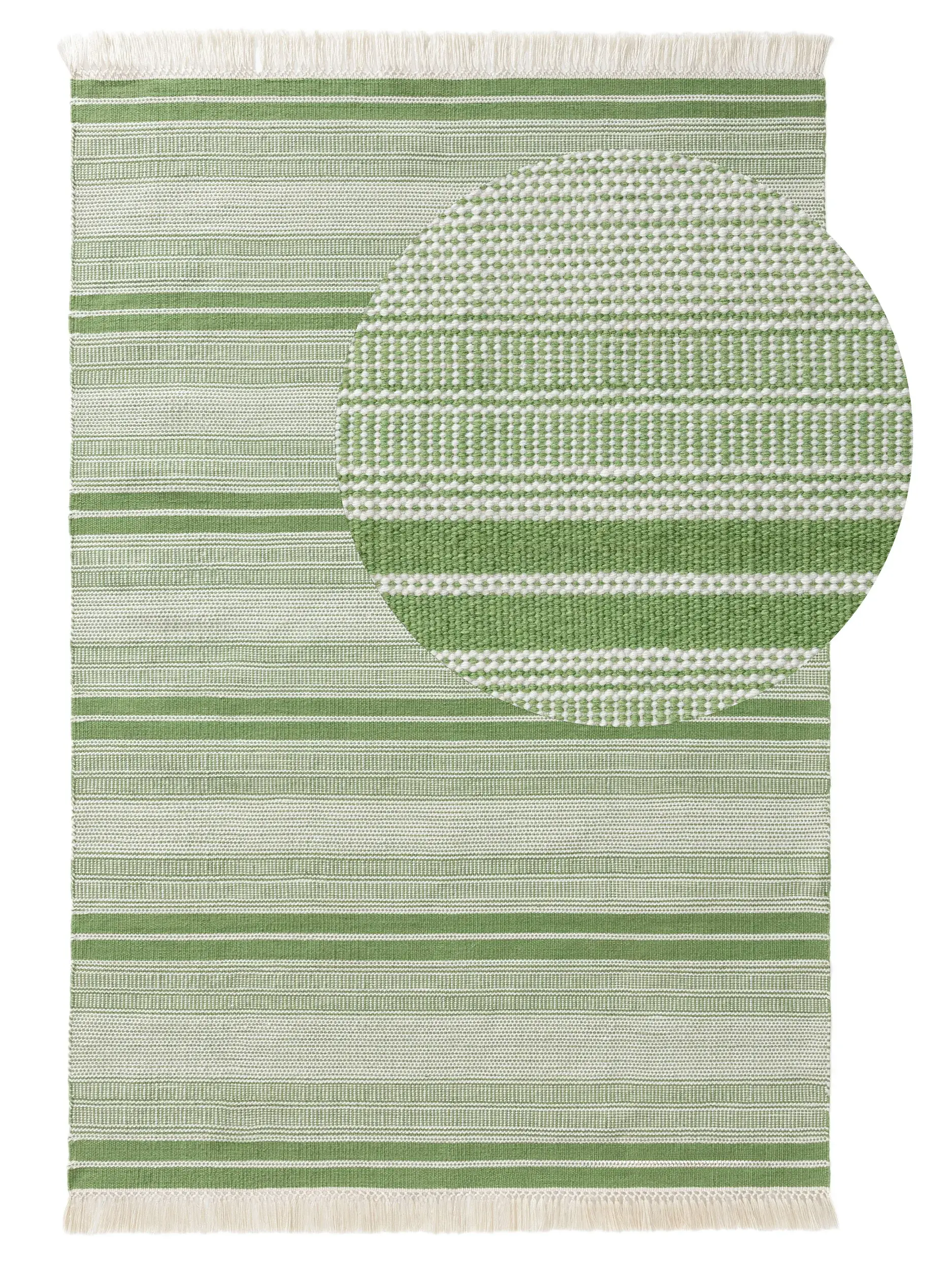 Tæppe af 100% Polyester (genanvendt PET) i Grøn med 100% Polyester (genanvendt PET) høj luv fra benuta nest