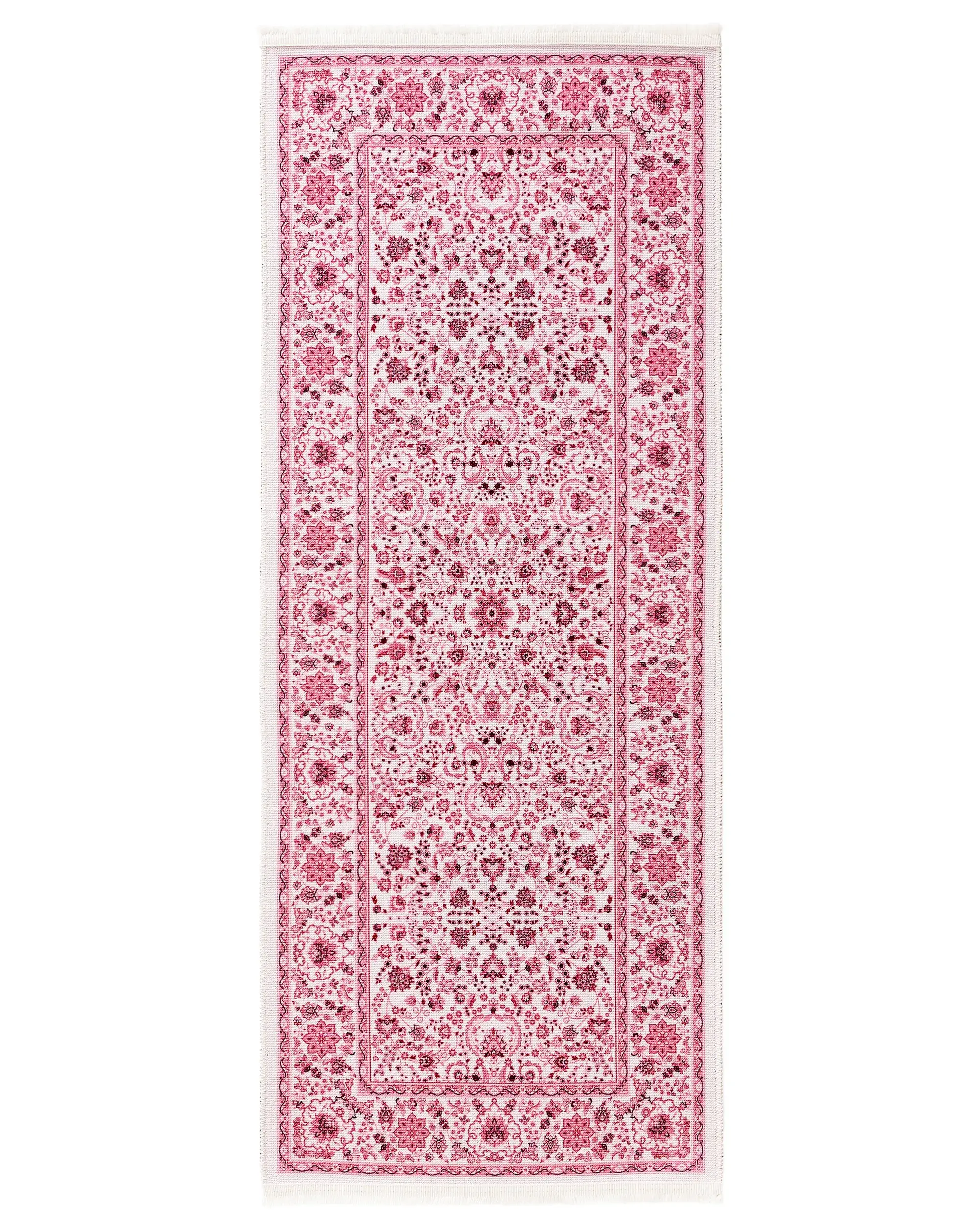 Rug made of 70% Polyester, 30% Baumwolle in Rosa with a 70% Polyester, 30% Baumwolle high pile by benuta Pop