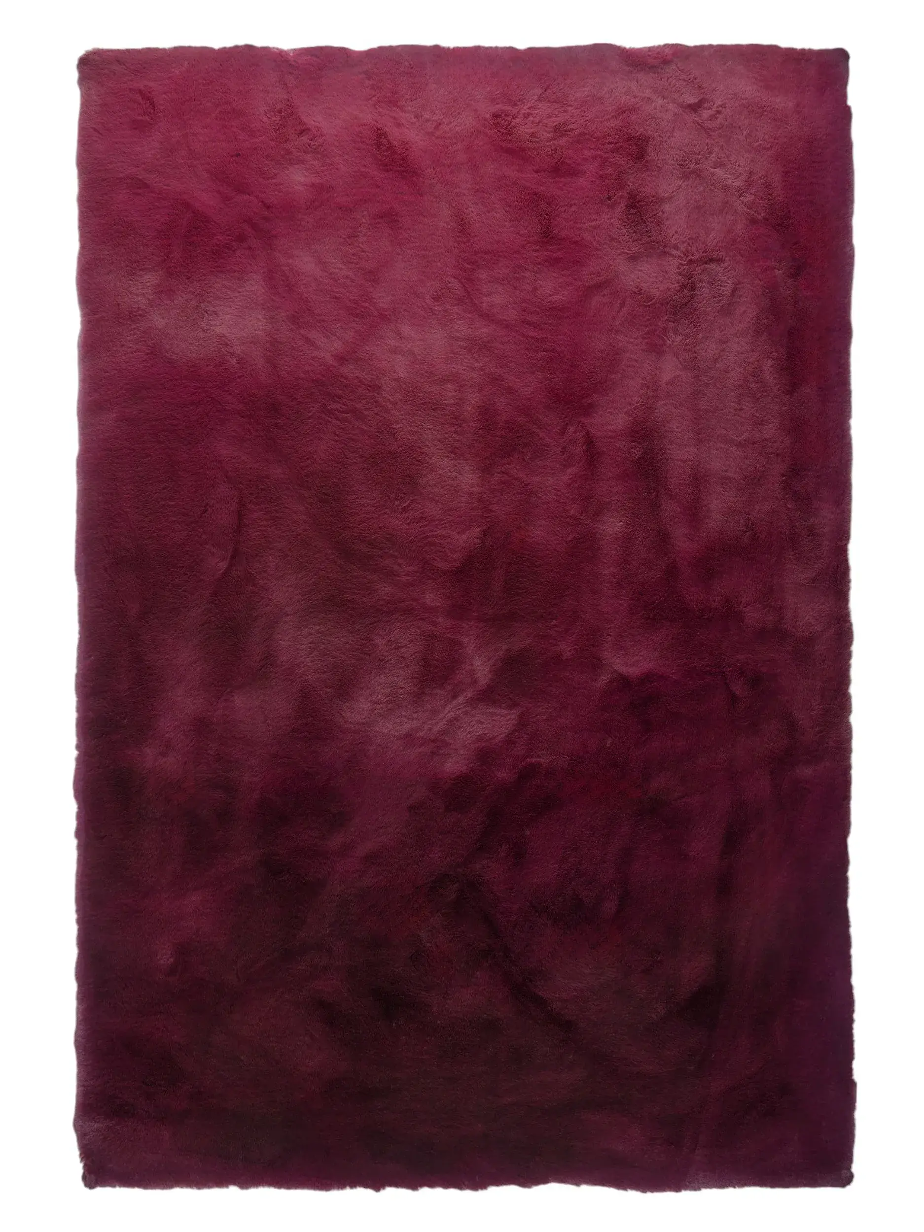 Rug made of 100% Polyester in Red with a 100% Polyester high pile by benuta Finest