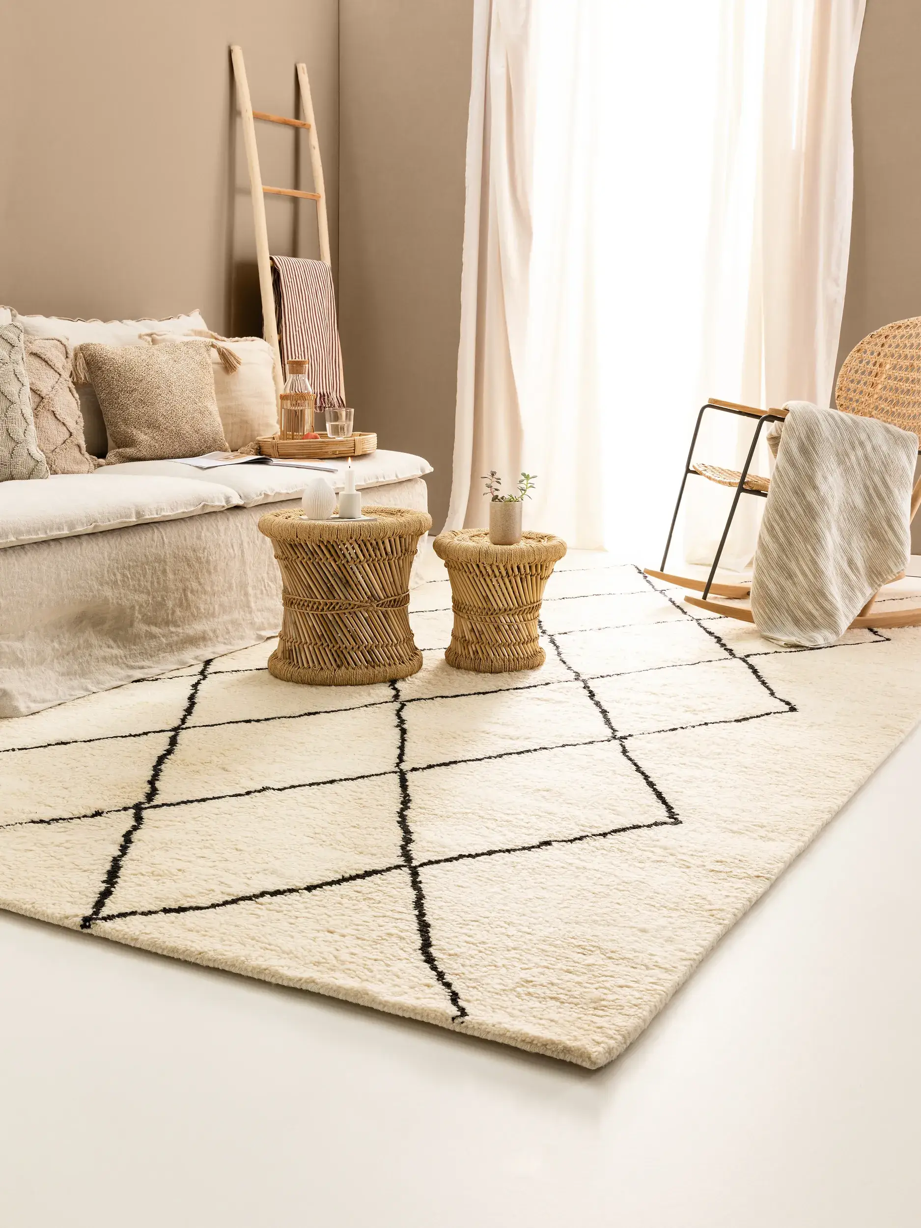 Alfombra de 100% Lana en Beige con un pelo de {{Placeholder_Pile Height}} de altura de benuta pure