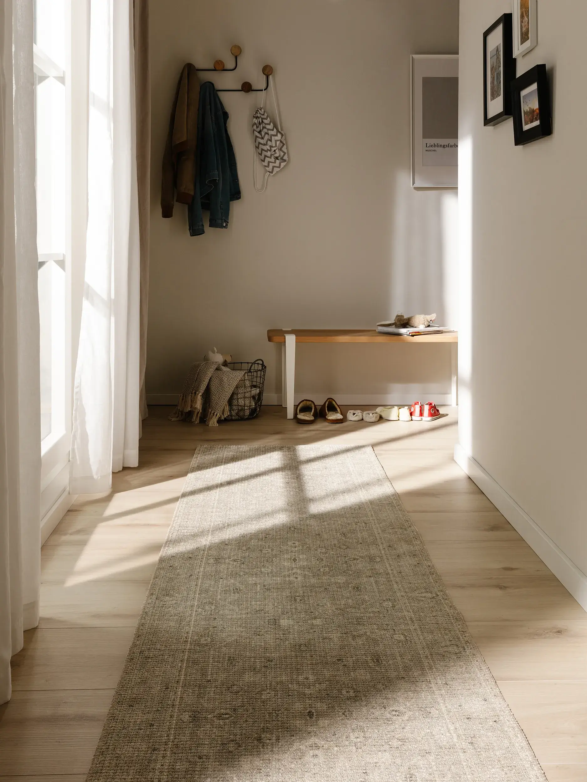 Rug made of 50% Polyester, 50% Polycotton in Grey with a 50% Polyester, 50% Polycotton high pile by benuta Nest