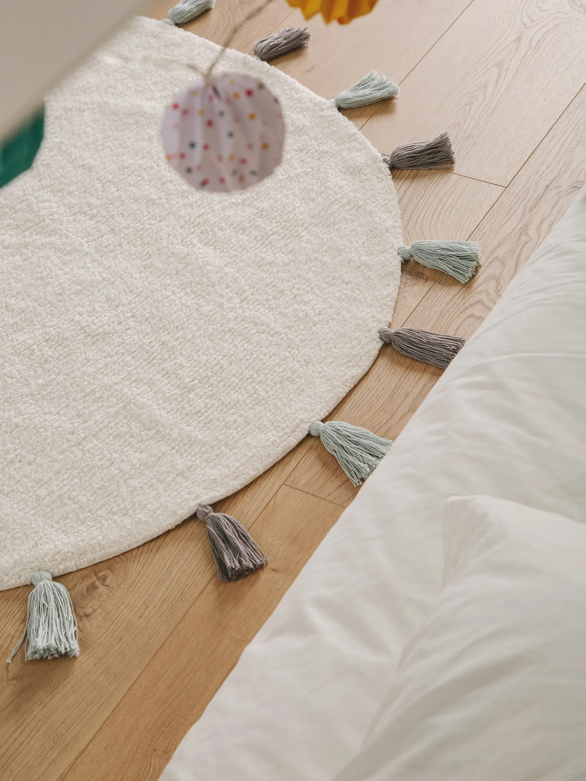 Tappeto di 100% Cotone in Bianco con pelo alto 100% Cotone da Lytte
