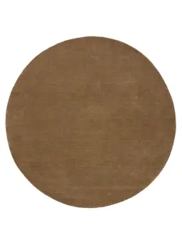 Round Wool Rug Vera Brown
