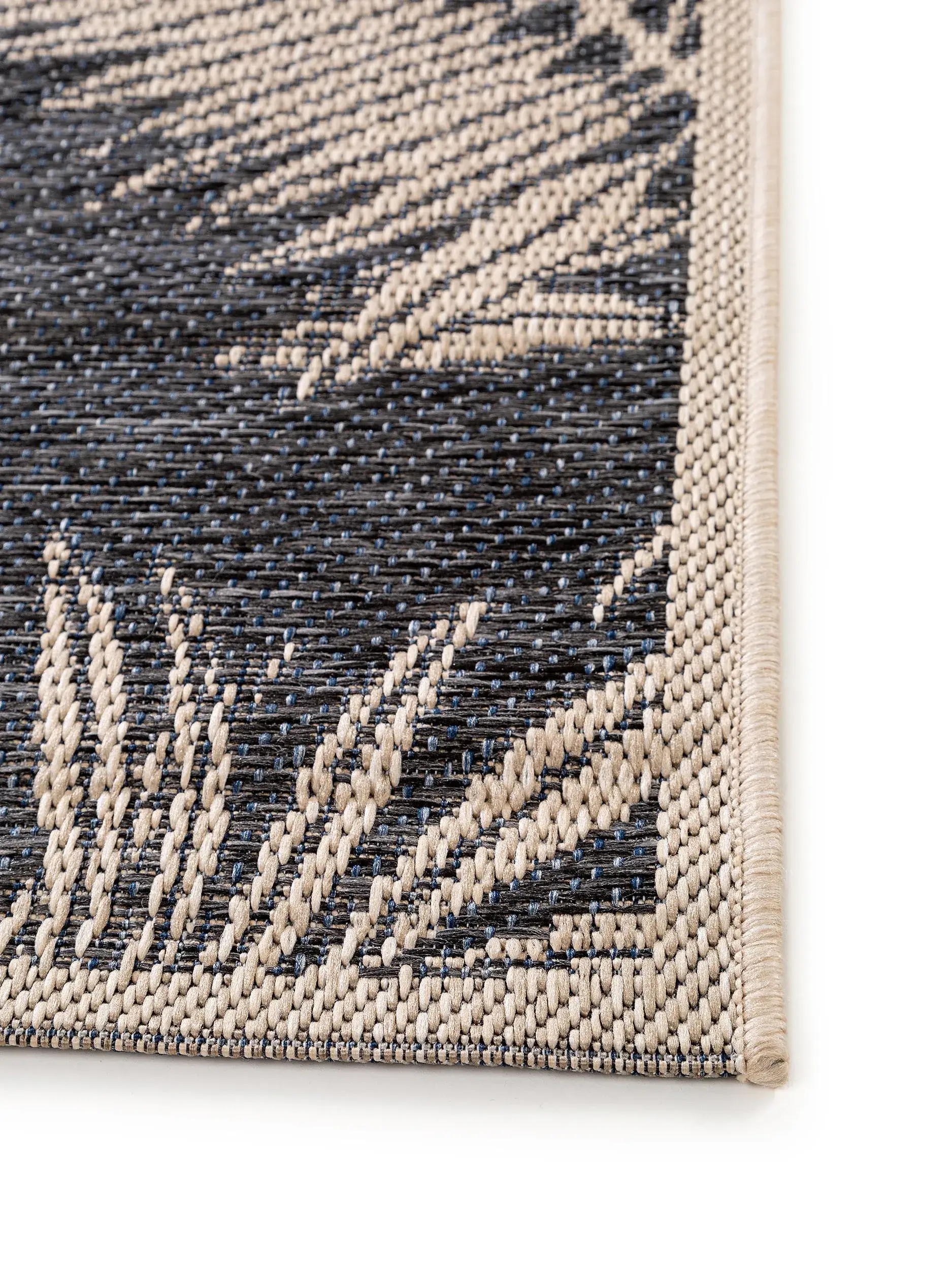 Tapis en 100% Polypropylène en Bleu avec une pile de 100% Polypropylène de hauteur de benuta nest
