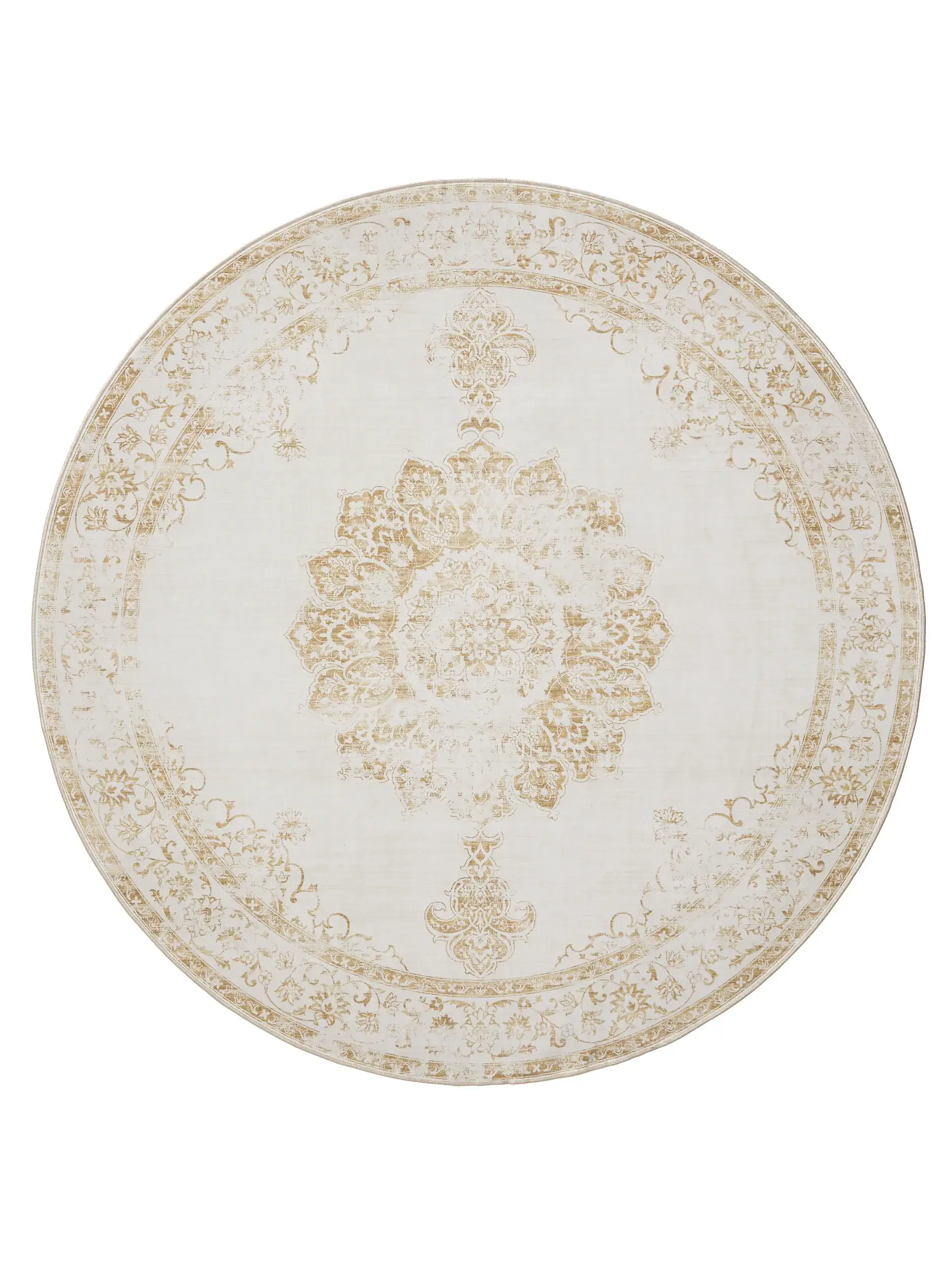 Rug made of 100% Polyester in Beige with a 100% Polyester high pile by benuta Basic
