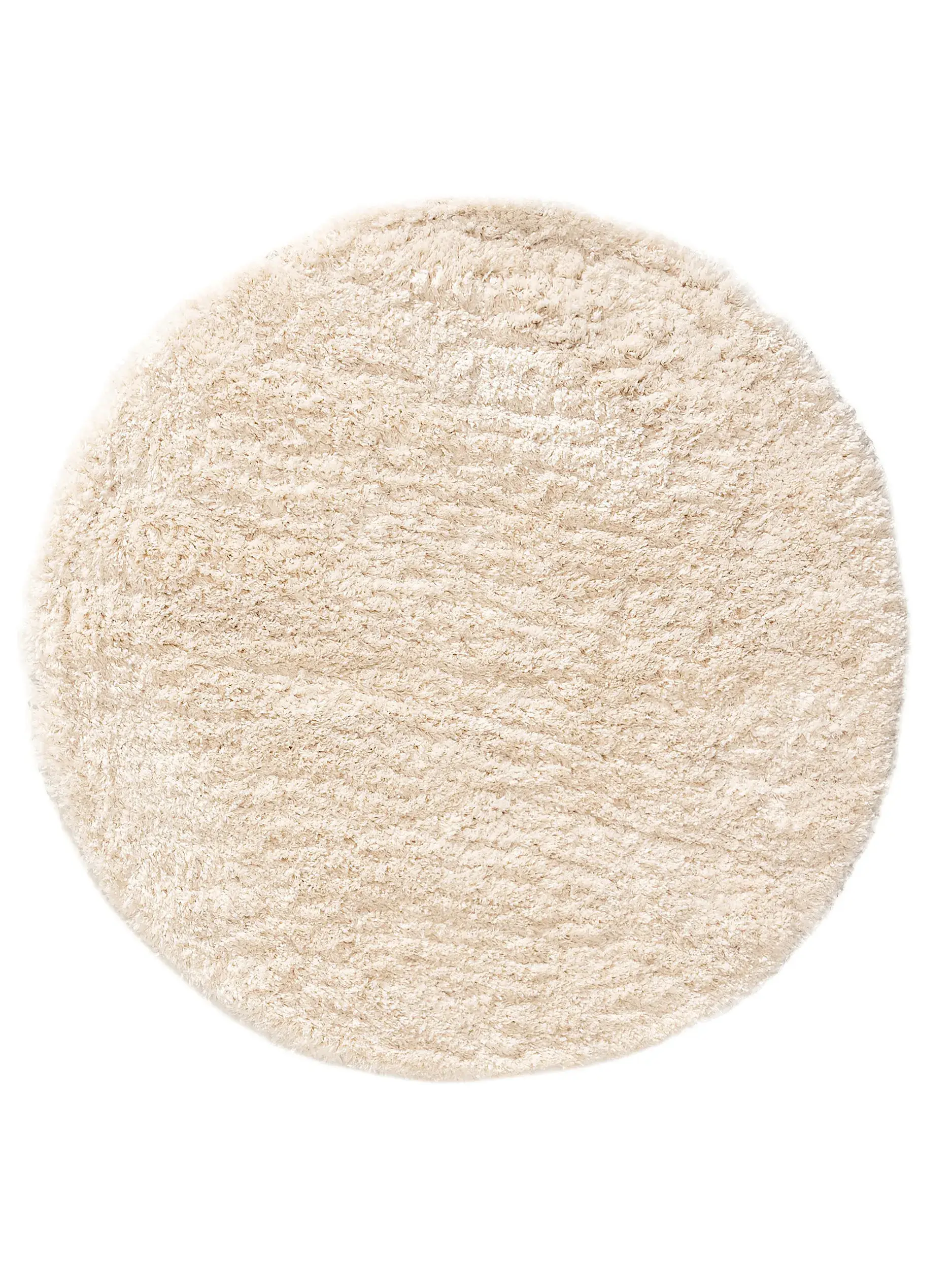 Hochflorteppich rund Ricky Cream von 