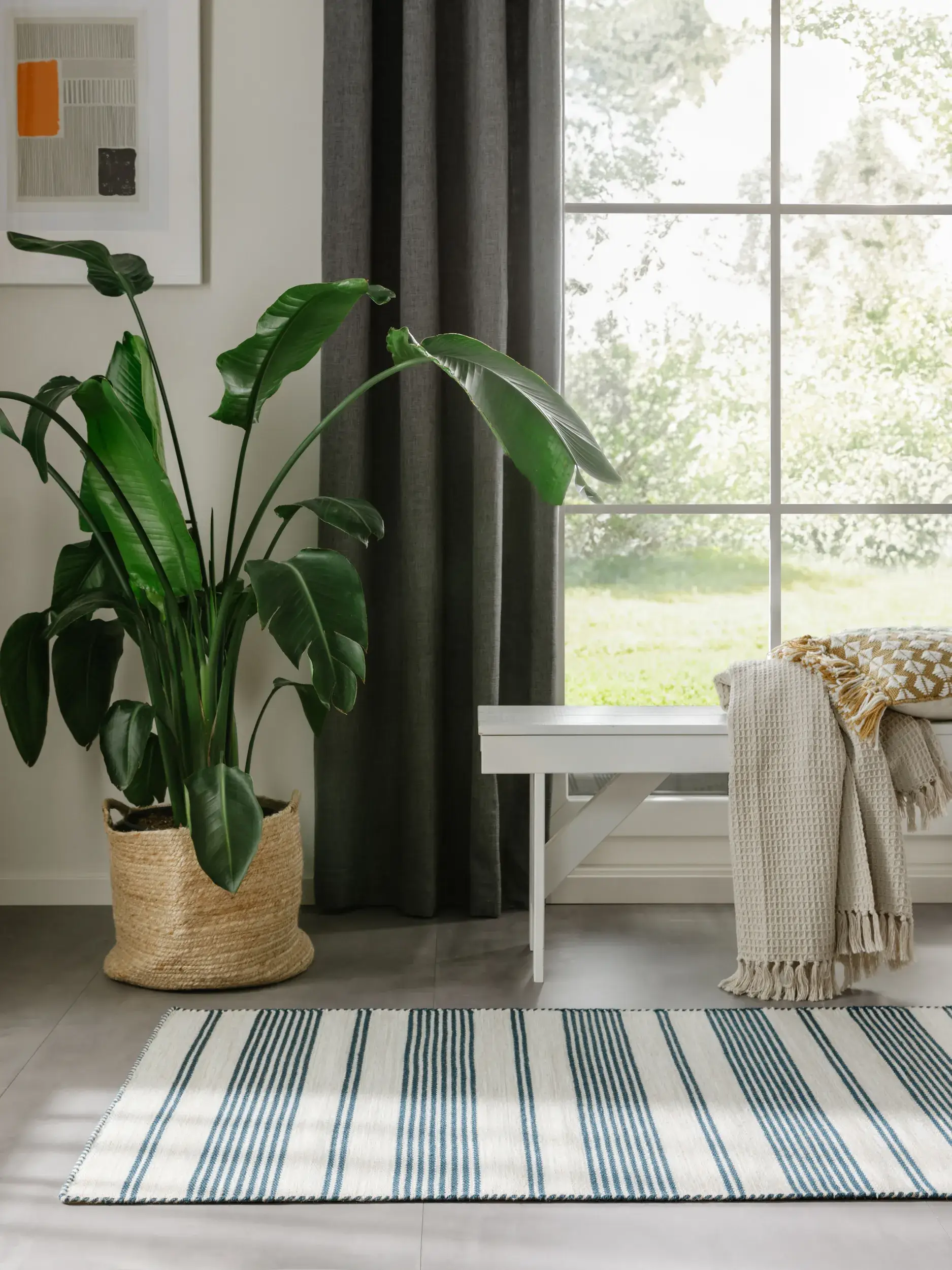 Rug Rida made of 100% Polyester (recycled PET) in Blue by benuta Nest