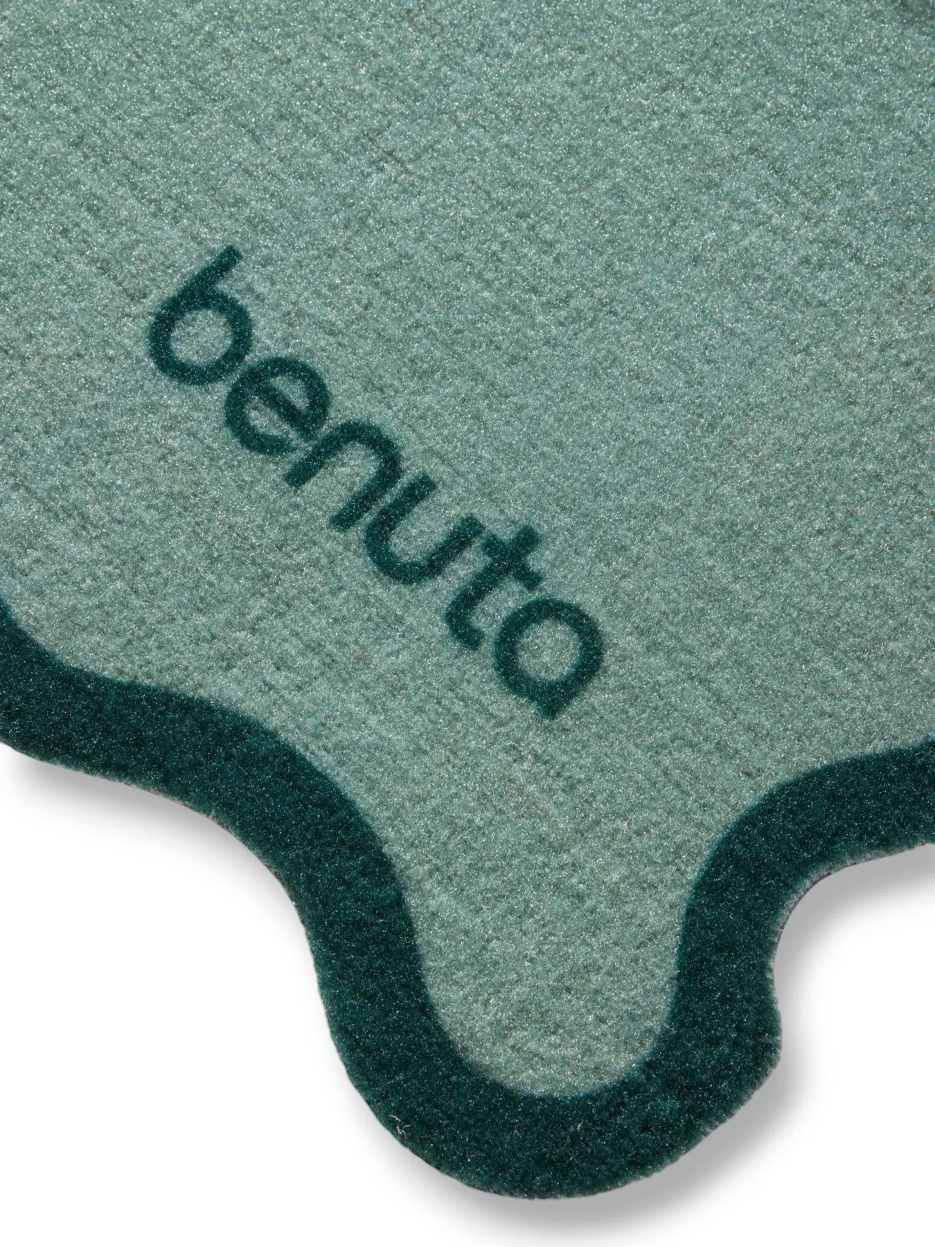Wycieraczka Curl zielony im Design Obramowanie aus 100% Poliester (PET recyklingowany) von benuta