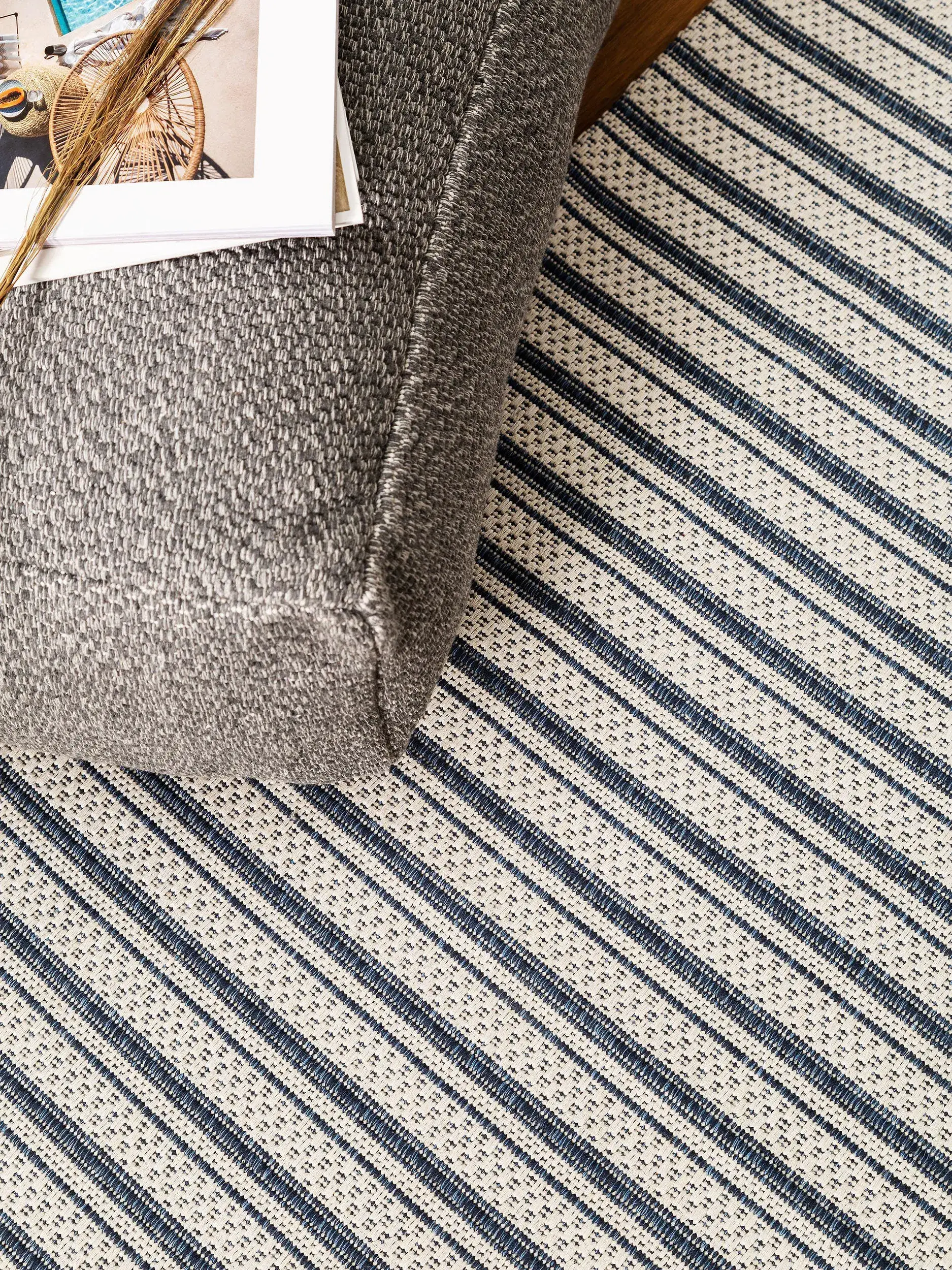 Teppich Cooper aus 100% Baumwolle in Blau von benuta