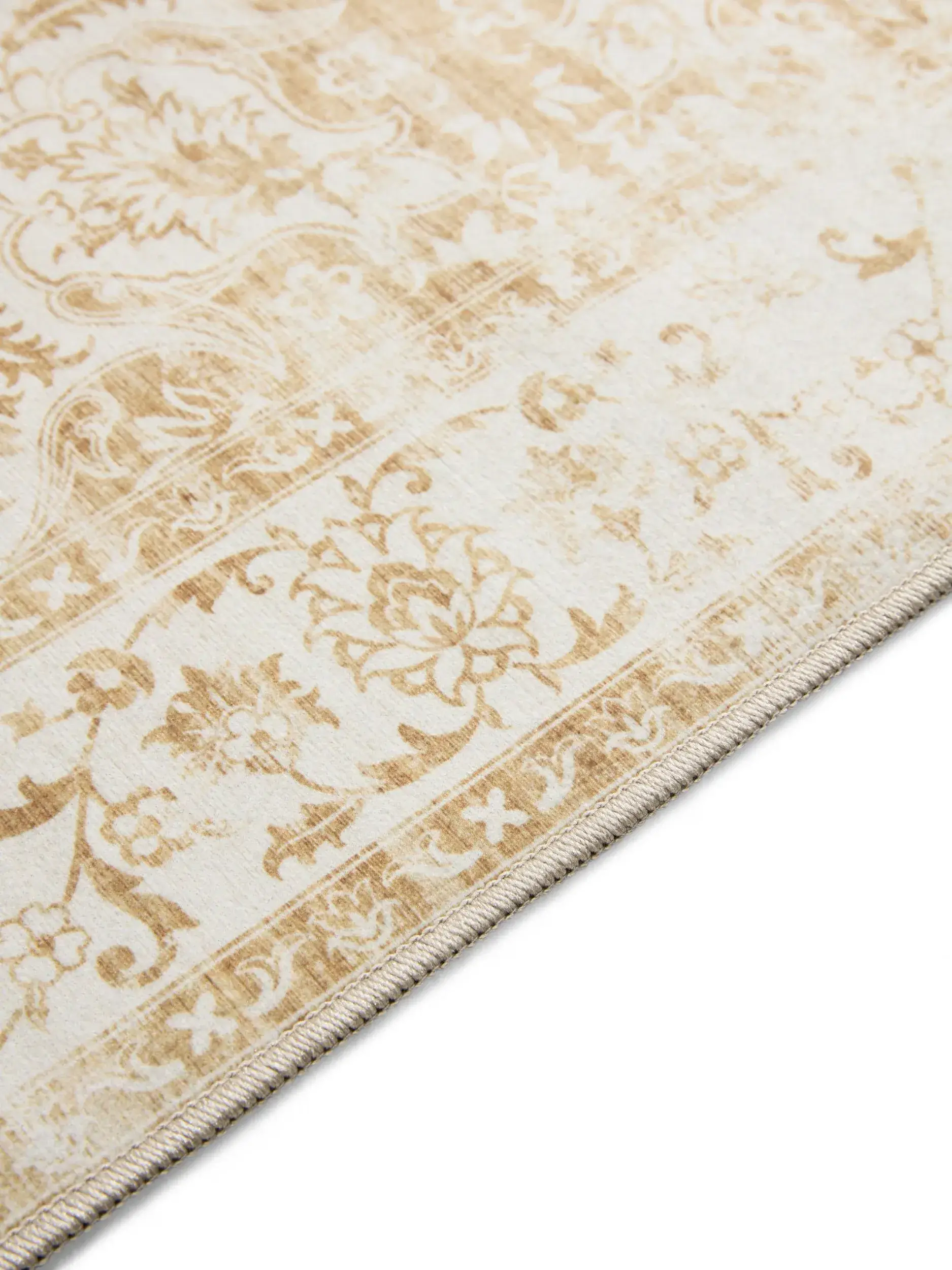 Rug made of 100% Polyester in Beige with a 100% Polyester high pile by benuta Basic
