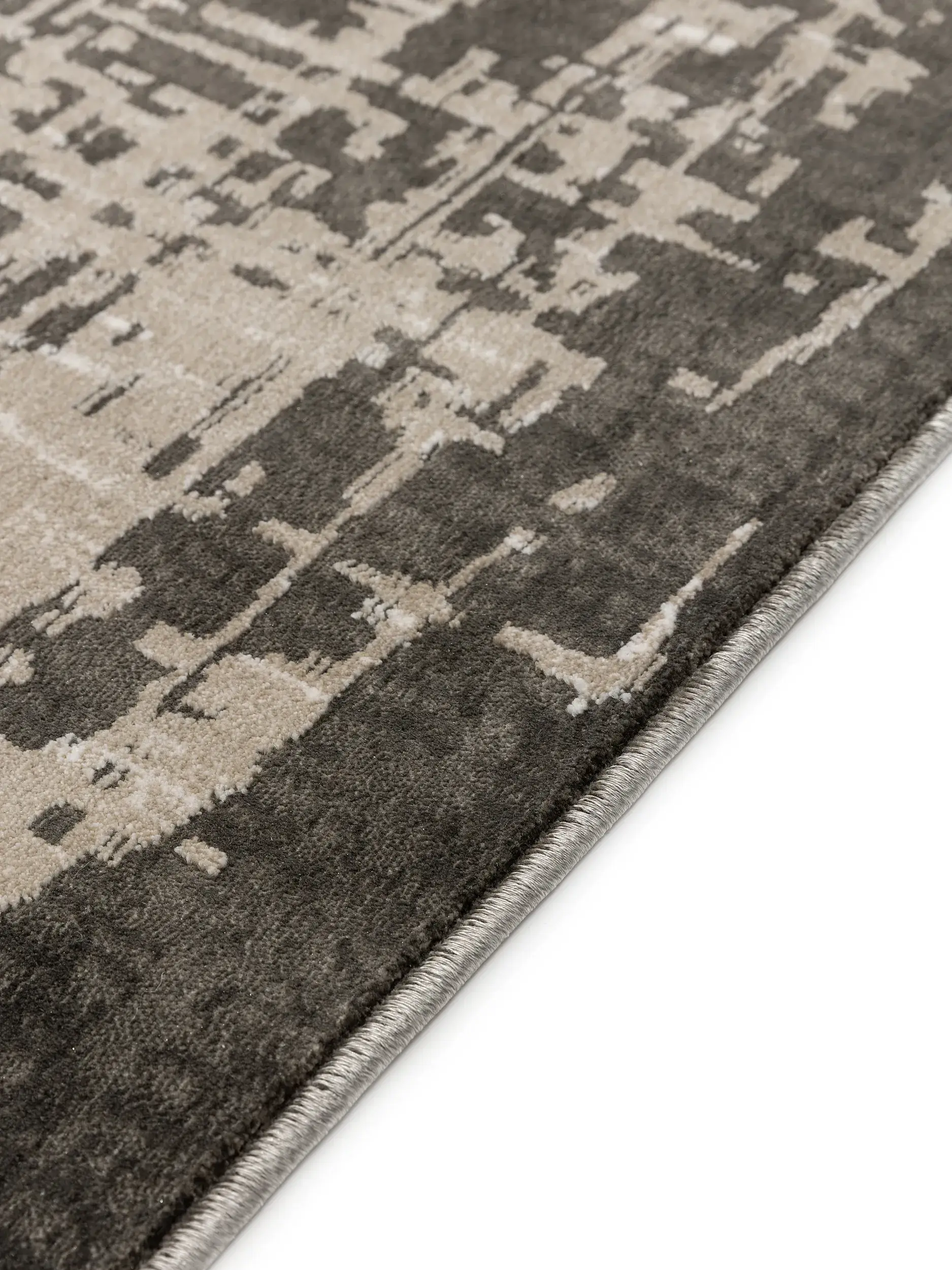 Rug made of 100% Polyester in Grey with a 100% Polyester high pile by benuta Nest