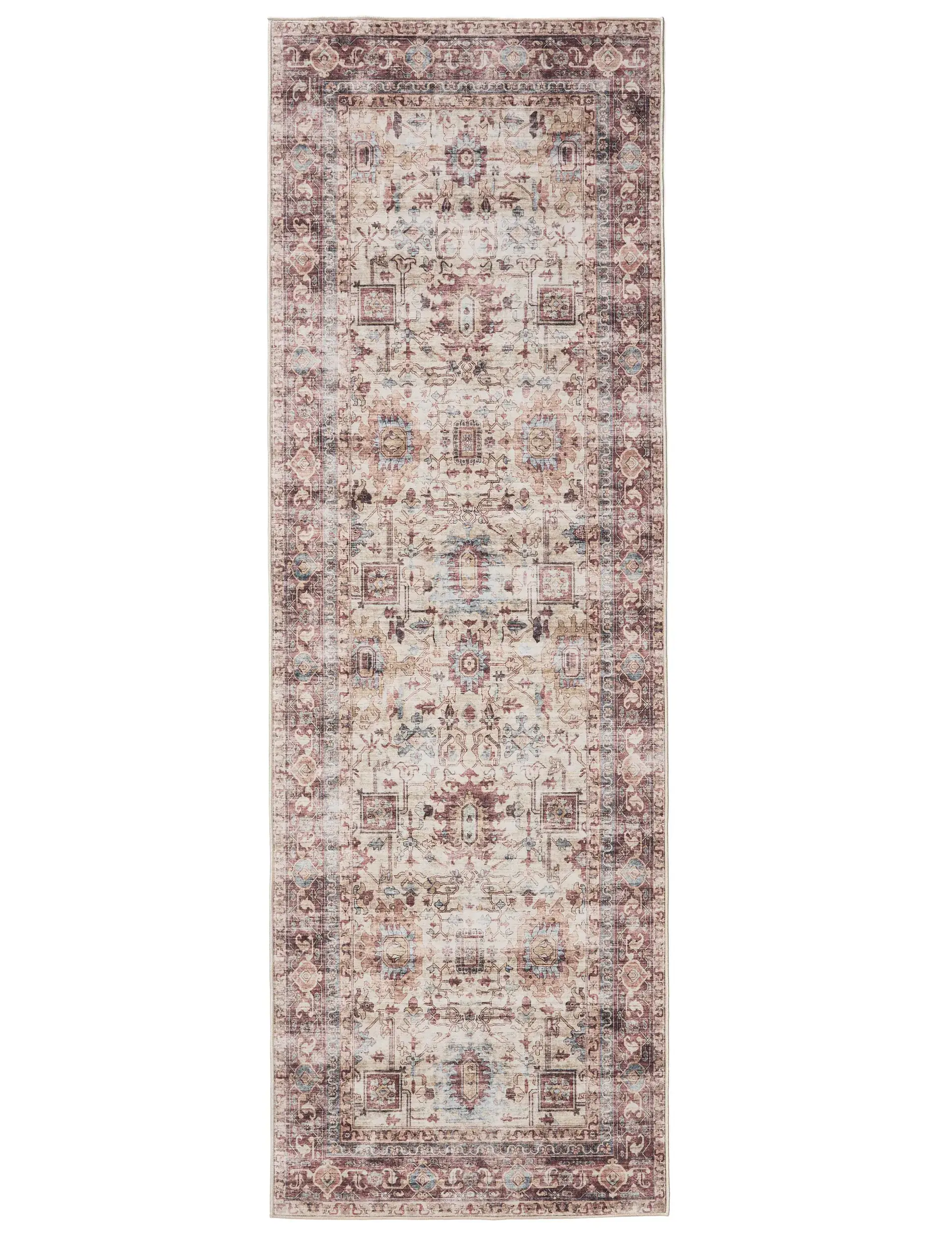 Rug made of 100% Polyester in Multicolour with a 100% Polyester high pile by benuta Basic