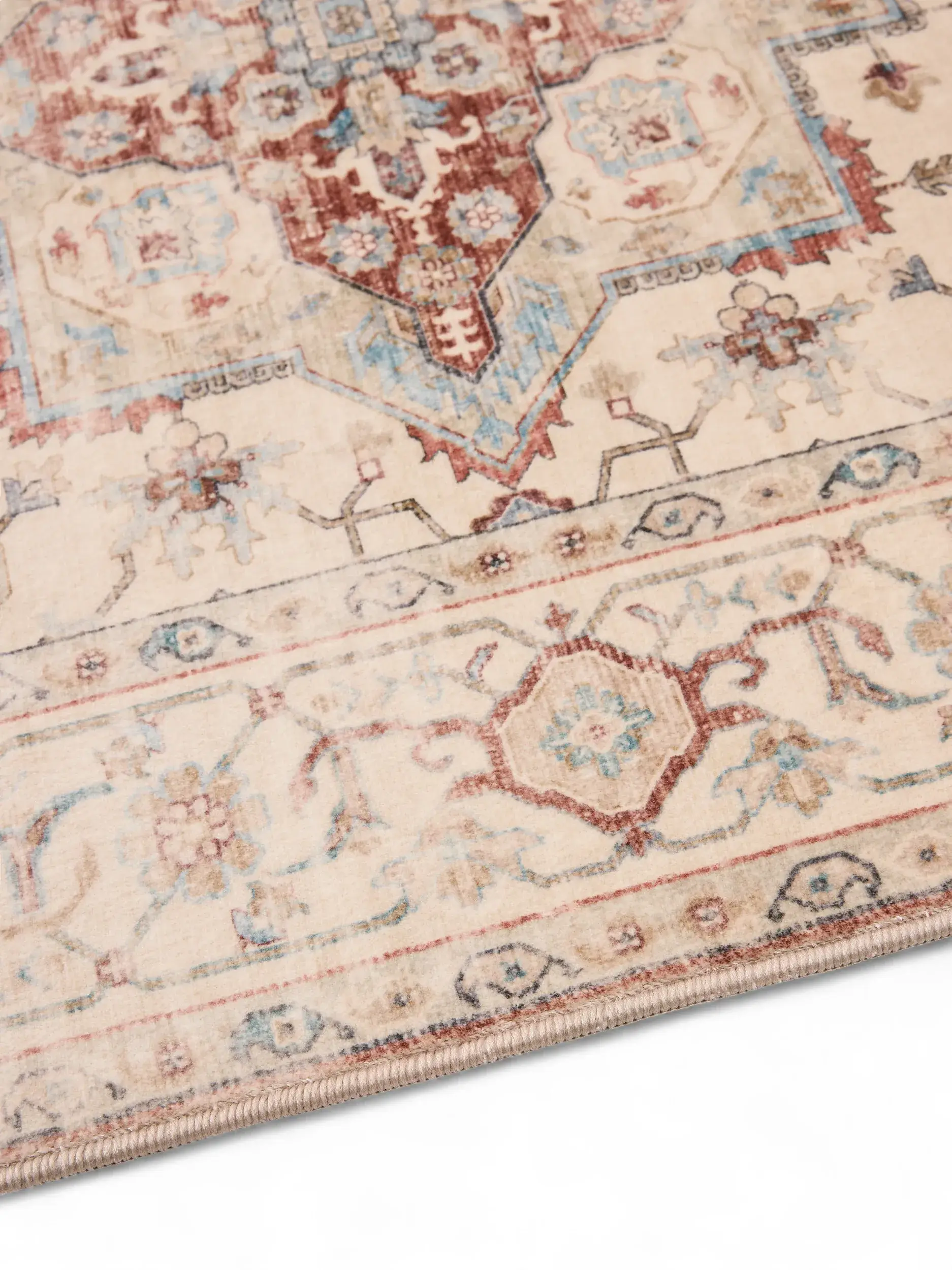 Rug made of 100% Polyester in Multicolour with a 100% Polyester high pile by benuta Nest