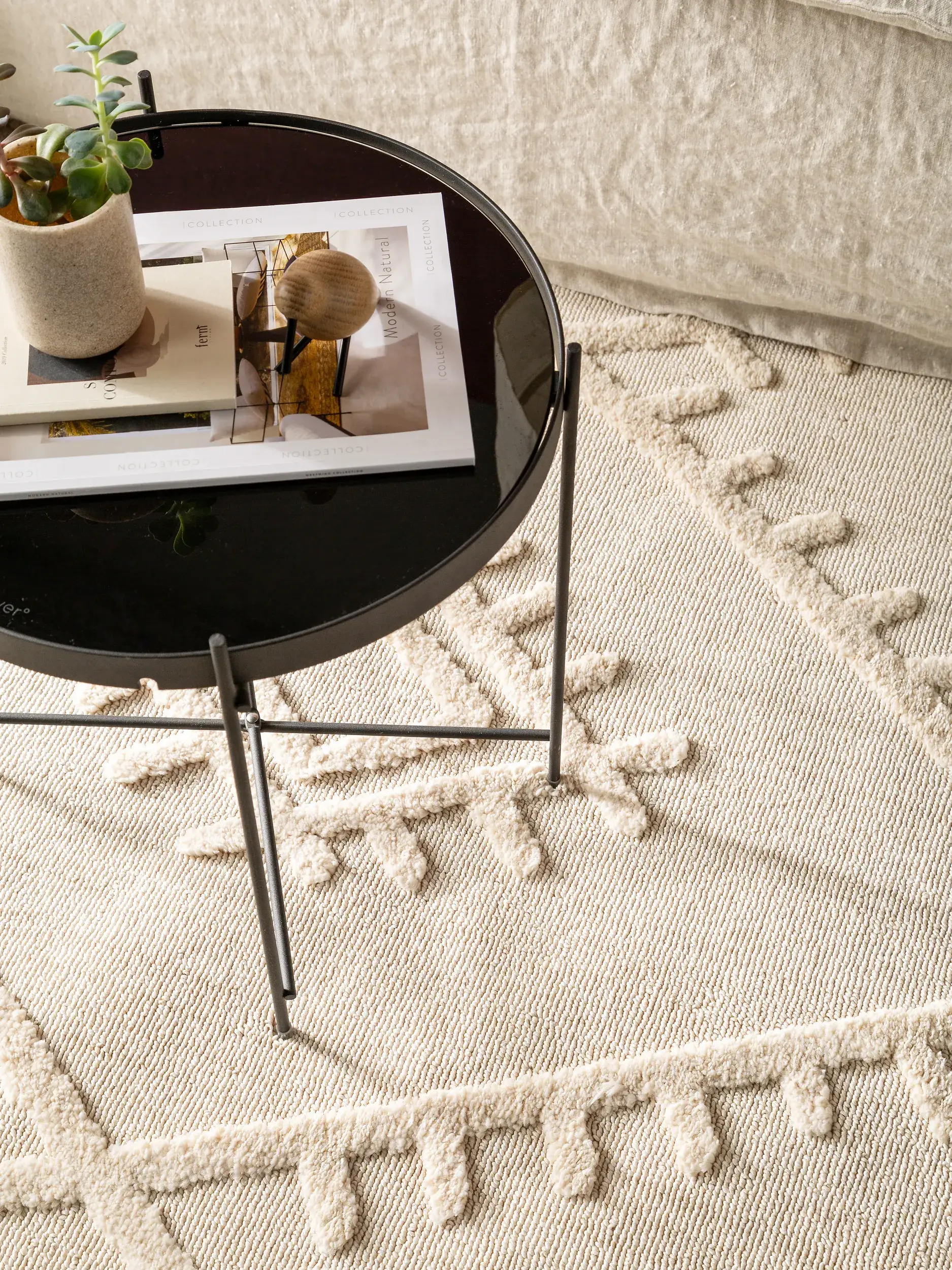 Alfombra de 100% Poliéster en Beige con un pelo de {{Placeholder_Pile Height}} de altura de benuta POP