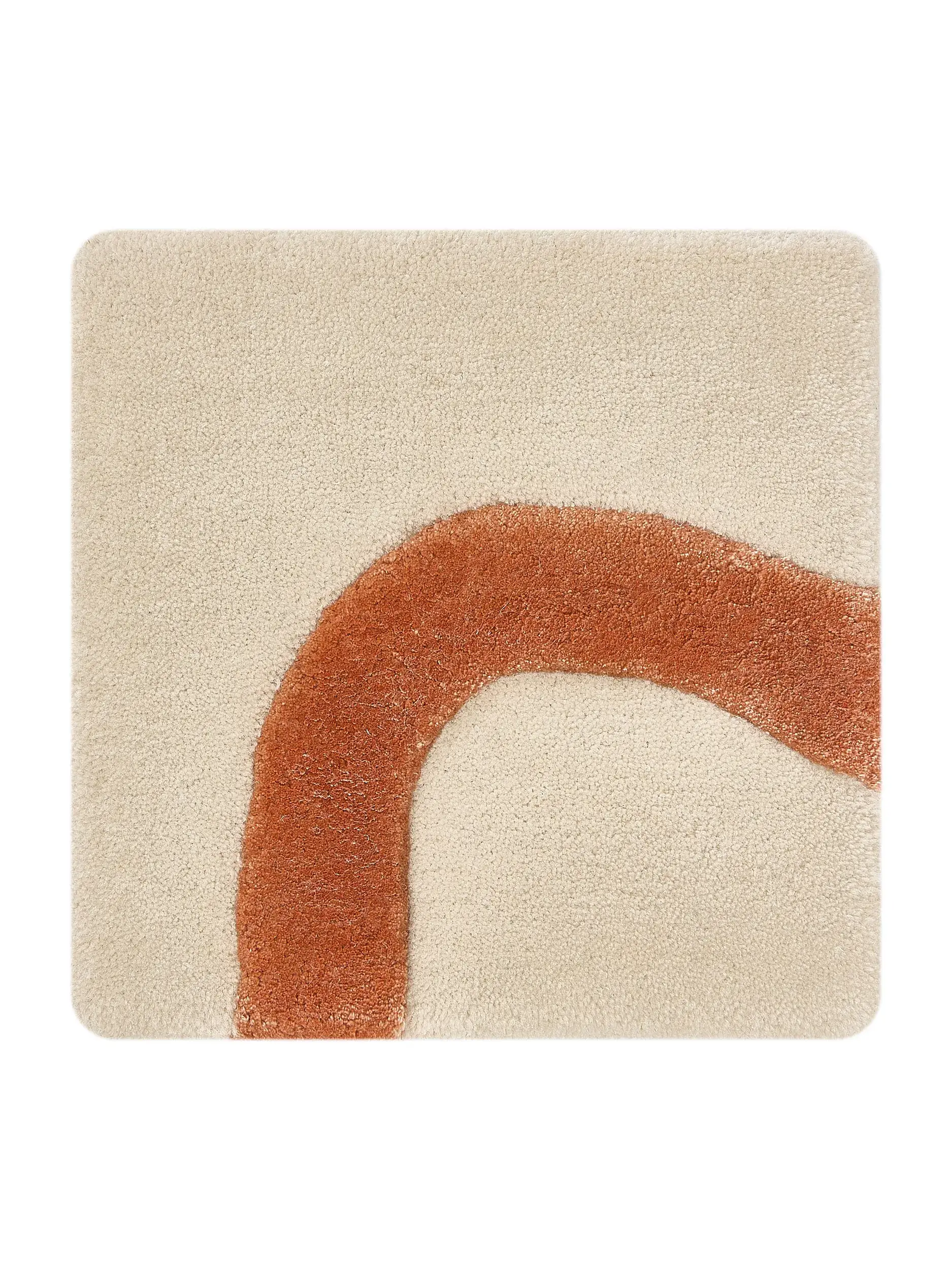 Tæppe Keith af 75% Uld, 25% Lyocell (Tencel™) i Beige fra benuta Finest