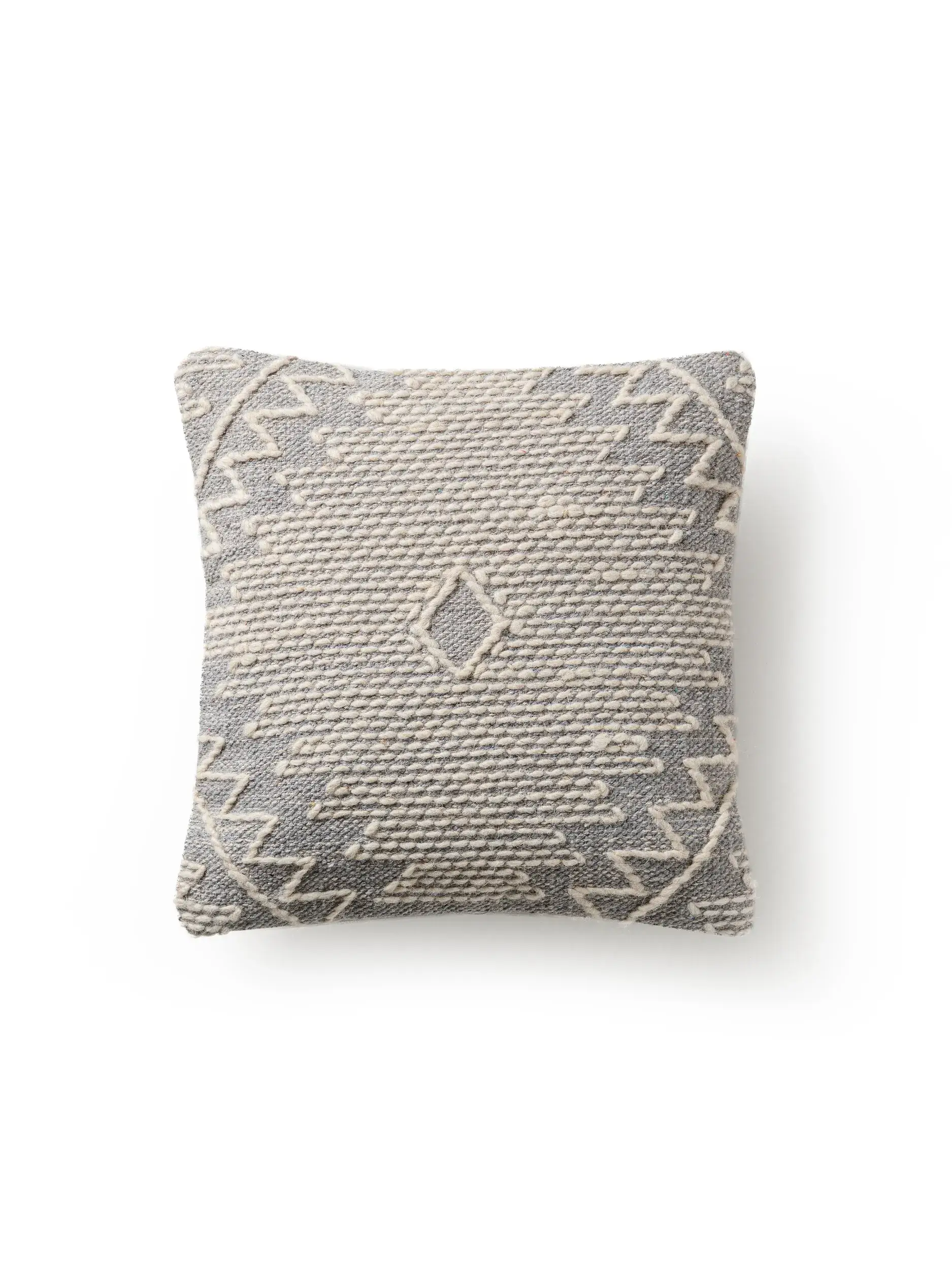 Housse de coussin Sydney Gris clair en motif Abstrait en 60% Coton, 40% Laine de benuta pure