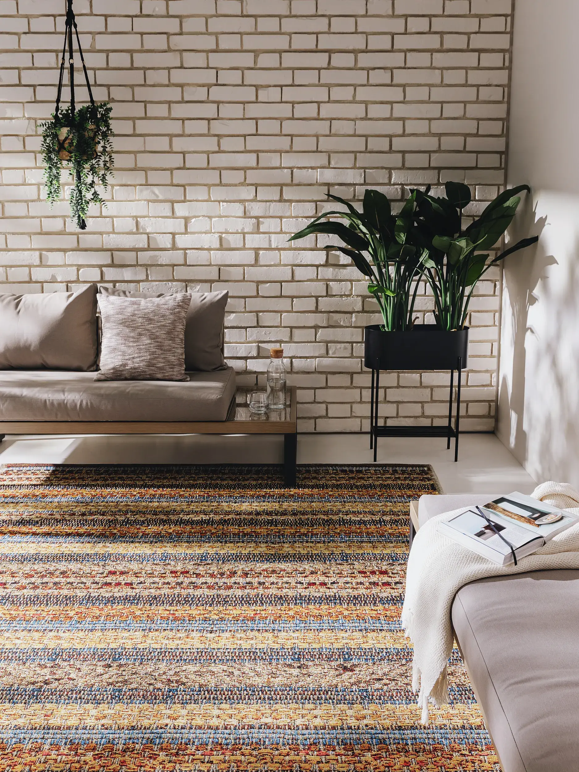 Alfombra de 76% Polipropileno, 24% Poliéster en Multicolor con un pelo de {{Placeholder_Pile Height}} de altura de benuta nest