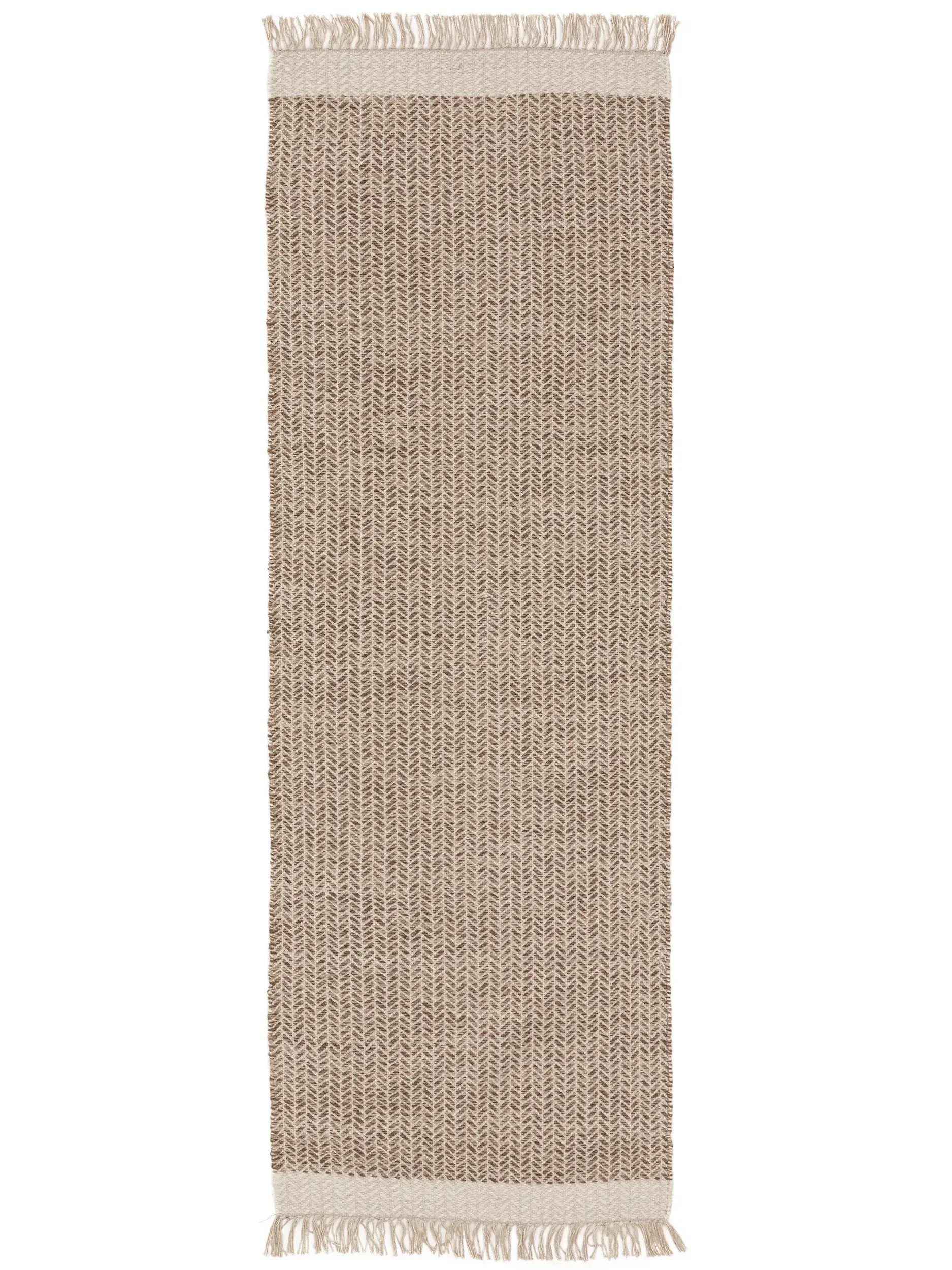 Alfombra de 60% Lana, 40% Algodón en Beige con un pelo de {{Placeholder_Pile Height}} de altura de benuta pure