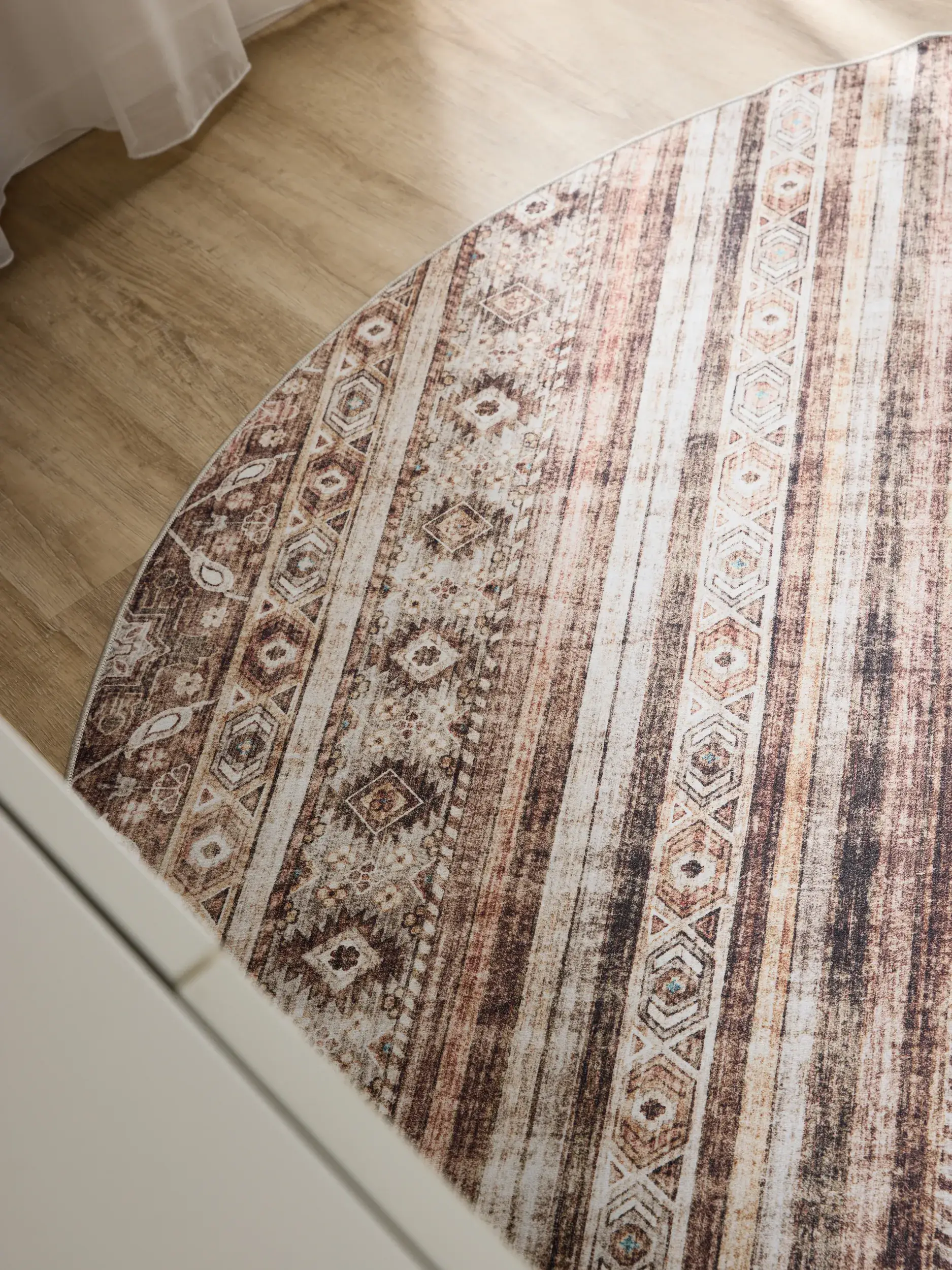 Rug made of 100% Polyester in Brown with a 100% Polyester high pile by benuta Basic
