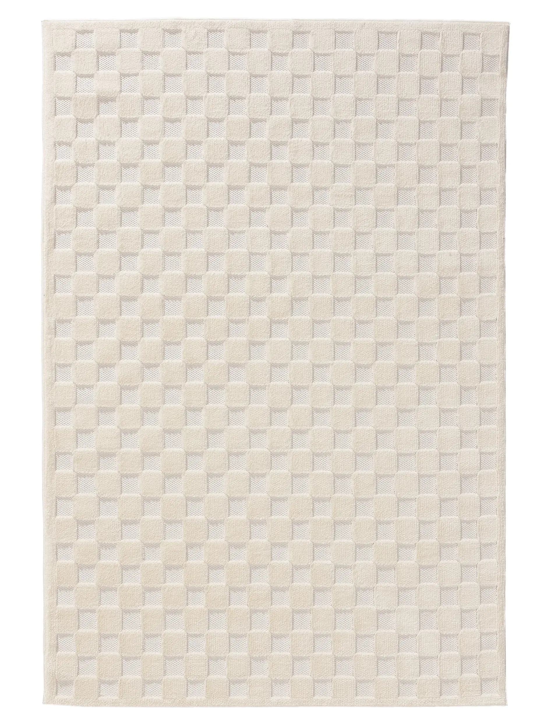 Rug made of 100% Polyester (Microfiber) in Weiß with a 100% Polyester (Microfiber) high pile by benuta Pop