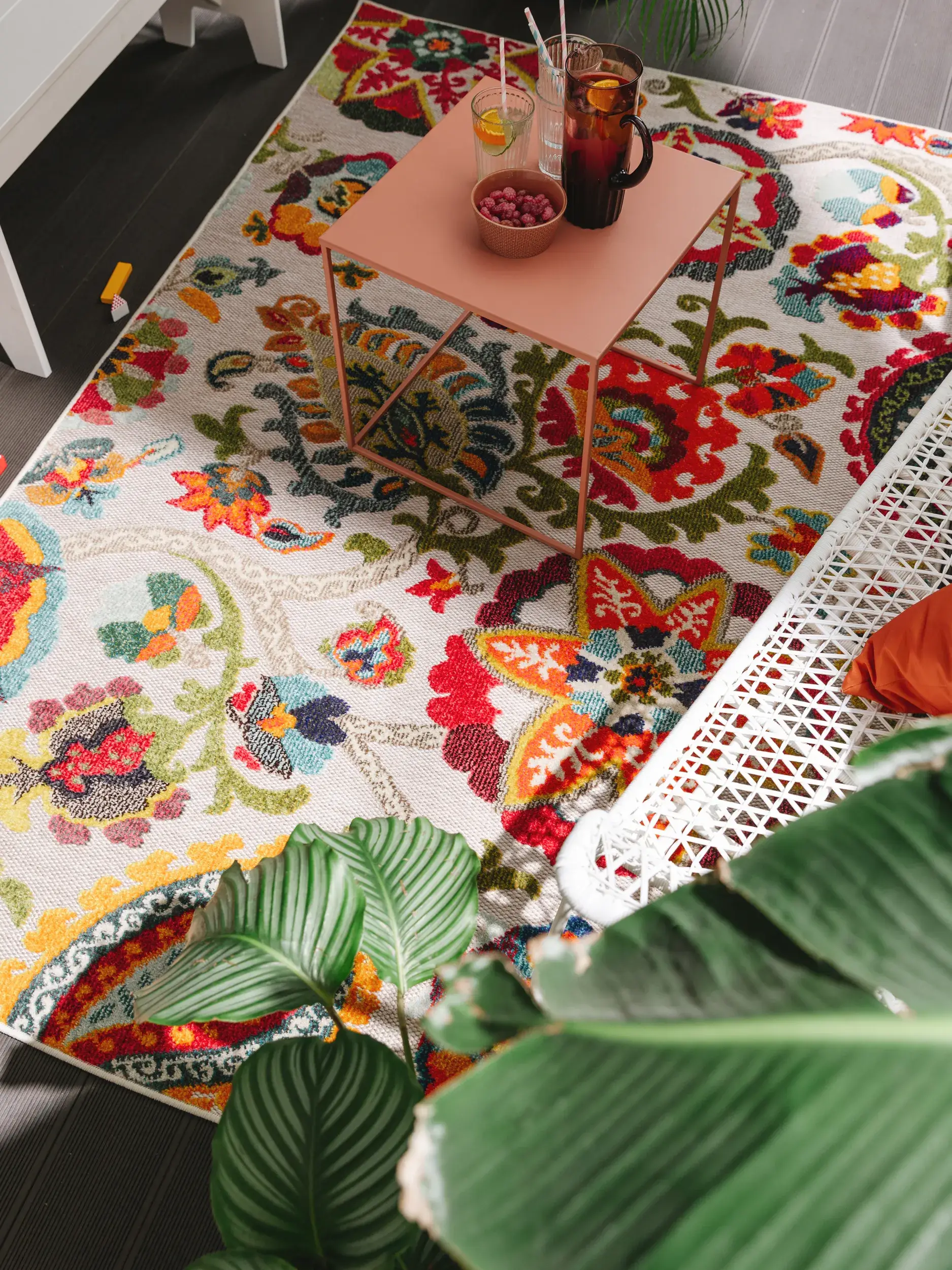 Rug made of 100% Polypropylen in Multicolour with a 100% Polypropylen high pile by benuta Nest
