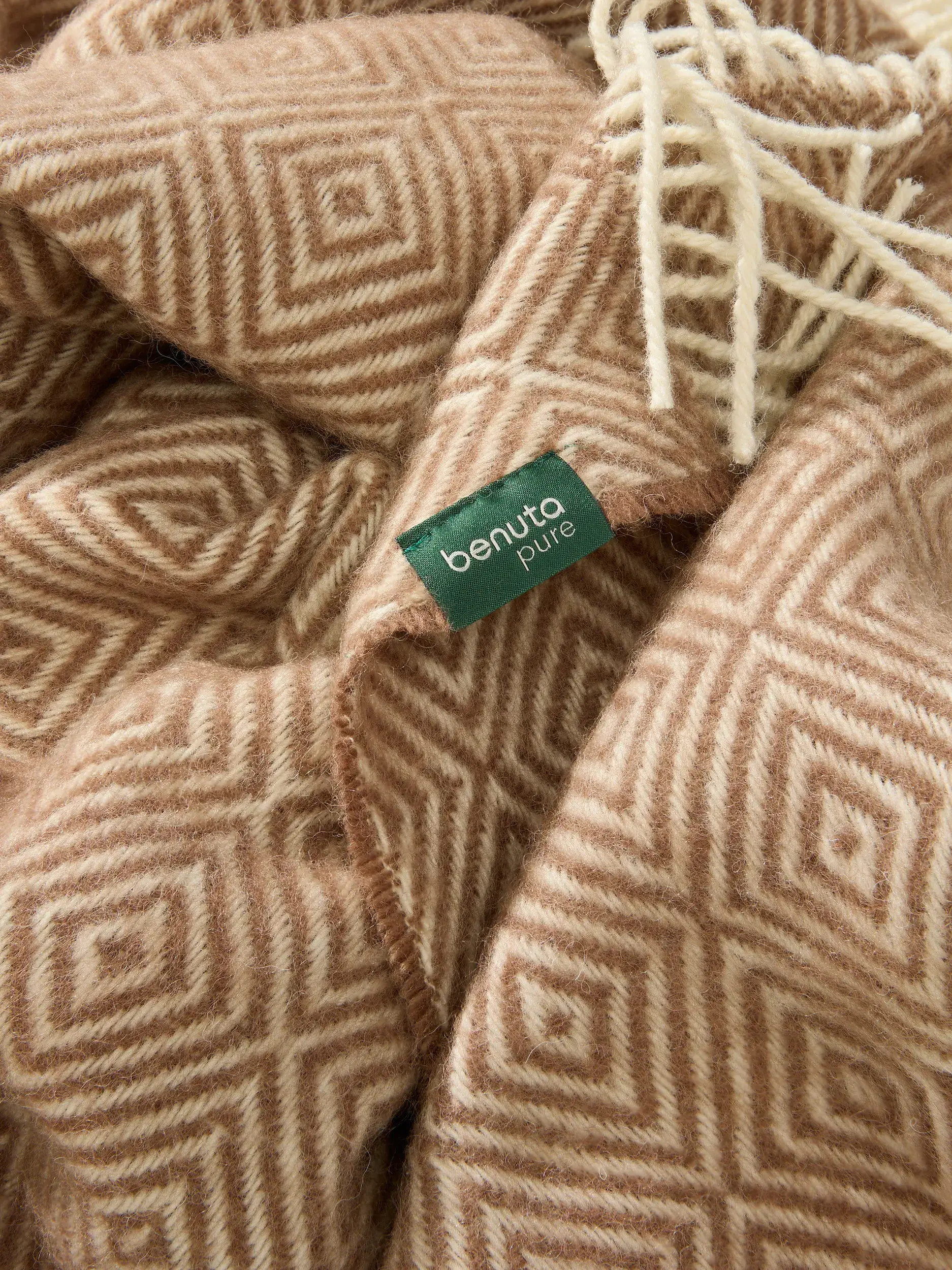 Wolldecke Bianca Braun von benuta Pure